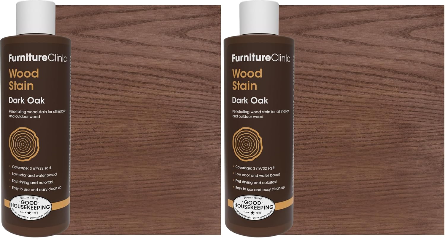 Furniture Clinic Wood Stain | Dark Oak | Water Based | Fast Drying, Low Odor