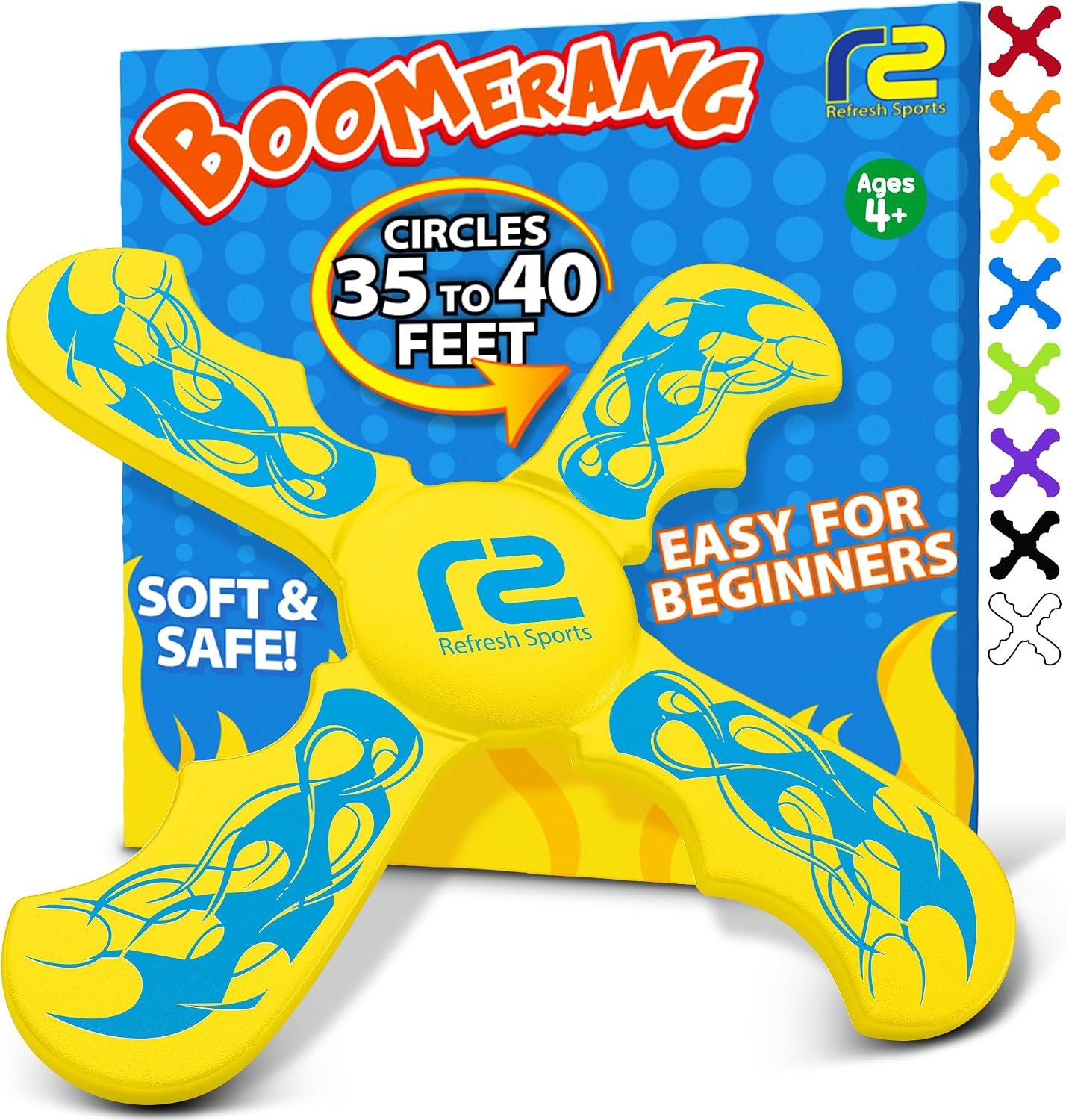 Boomerang for Kids - Fun & Easy To Use - Toys for Ages 8-13 - Birthday Gifts for Kids 5 6 7 8 9 10 Year Old Boy Gift - Best Outdoor Summer Gifts For