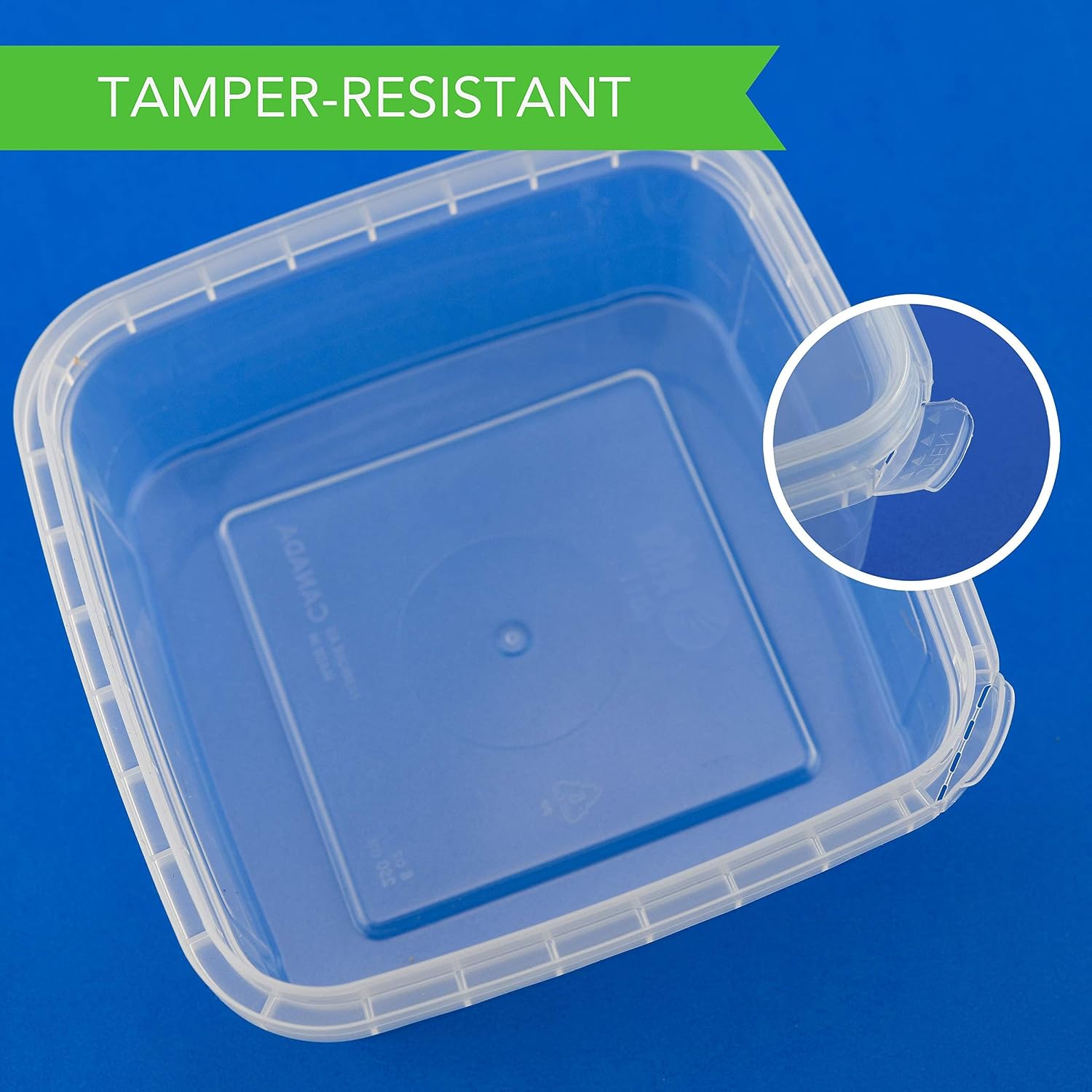 NYHI 32 oz 20 Pack Square Clear Deli Containers with Lids Disposable BPA Free Square Plastic Food Storage Containers with Lids Airtight for Meal