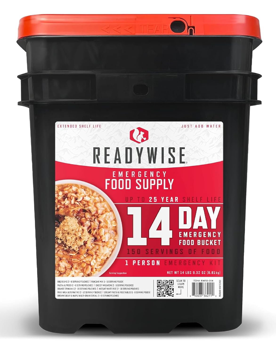 ReadyWise Emergency Food Supply - 72 Hour Survival Kit, 30 Servings of Protein Meals, Freeze Dried Food for Backpacking, Camping Essentials & Disaster Prepping Supplies, up to 25 Year Shelf Life