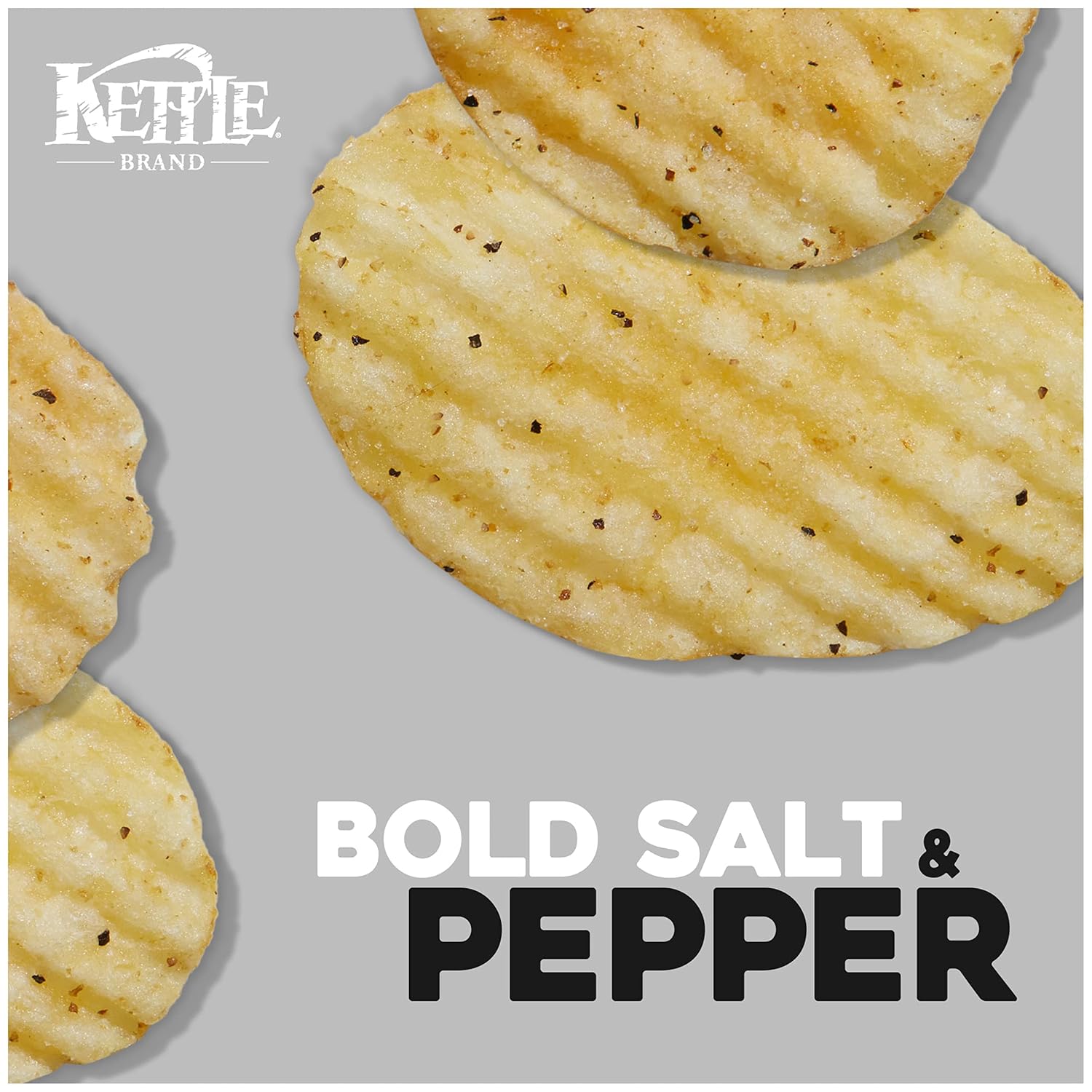 Kettle Brand Krinkle Cut Salt and Fresh Ground Pepper Potato Chips, 13 Oz