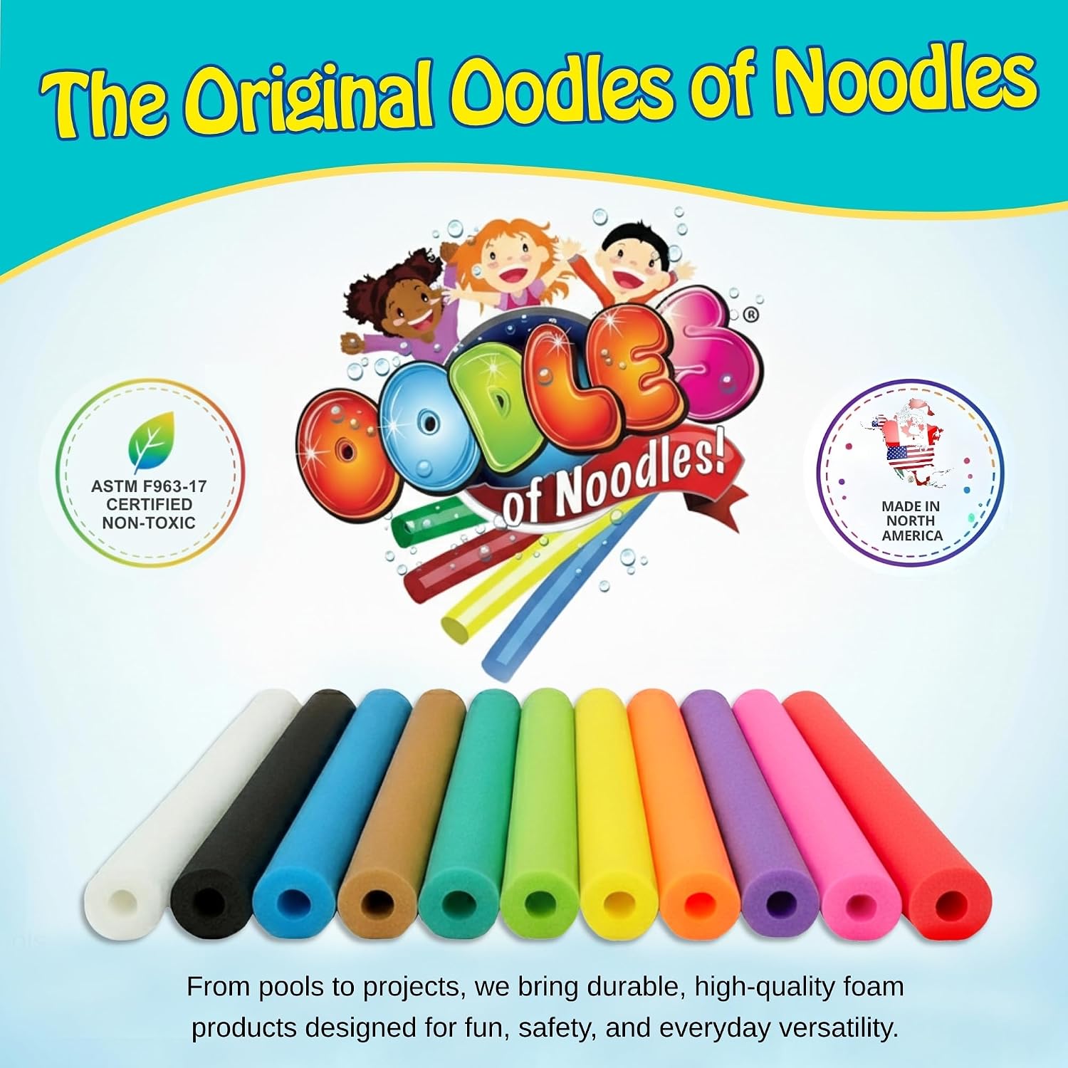 Oodles of Noodles Jumbo XL Pool Swim Noodles - 55" x 3.5" Hollow Core