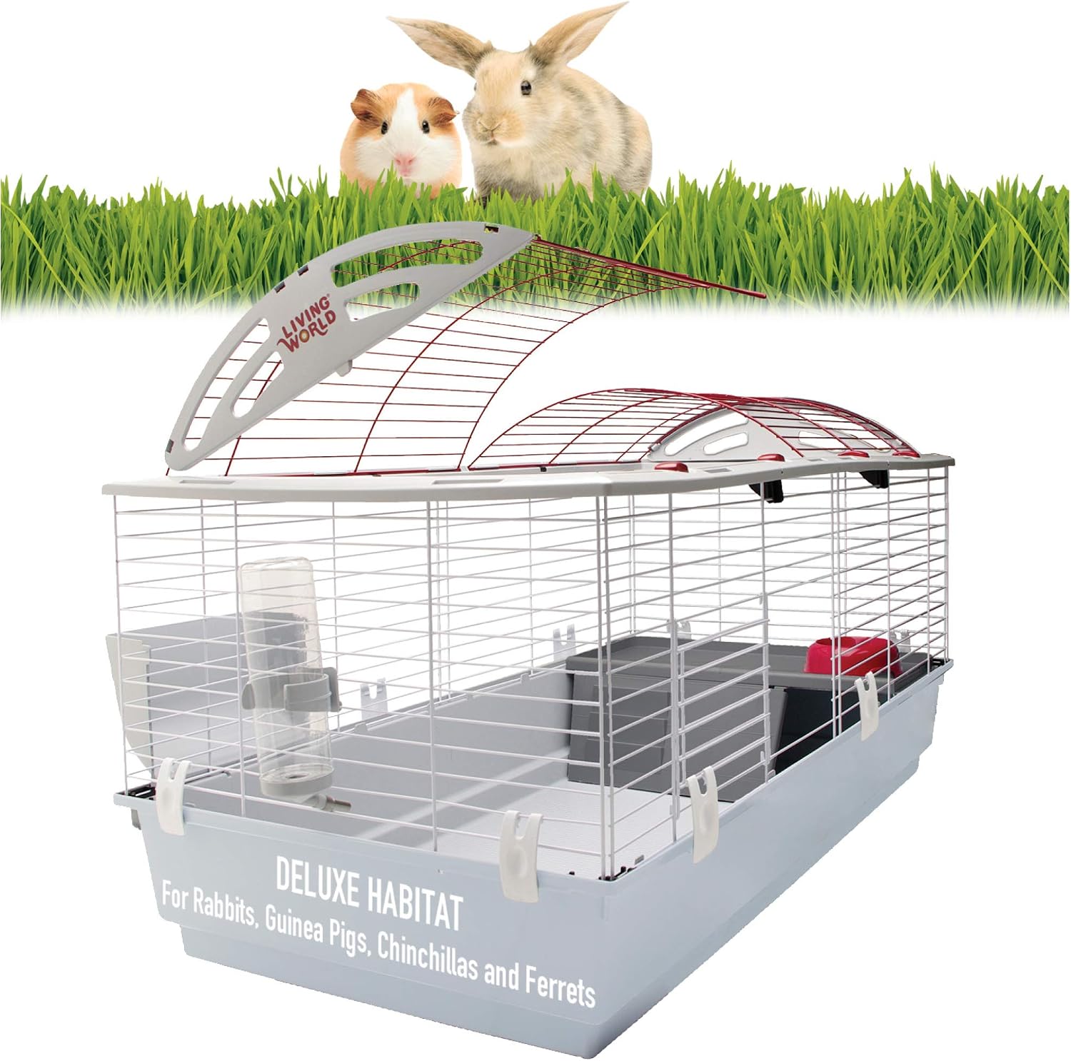Living World - Deluxe Hybrid Habitat, X-Large | Rabbit, Guinea Pig, Chinchillas, and Small Animal Cage