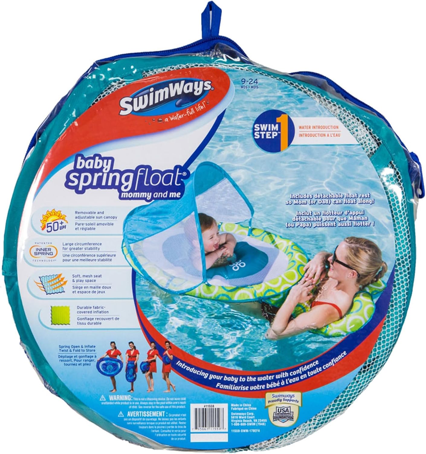 SwimWays Baby Spring Float Mommy and Me with Canopy