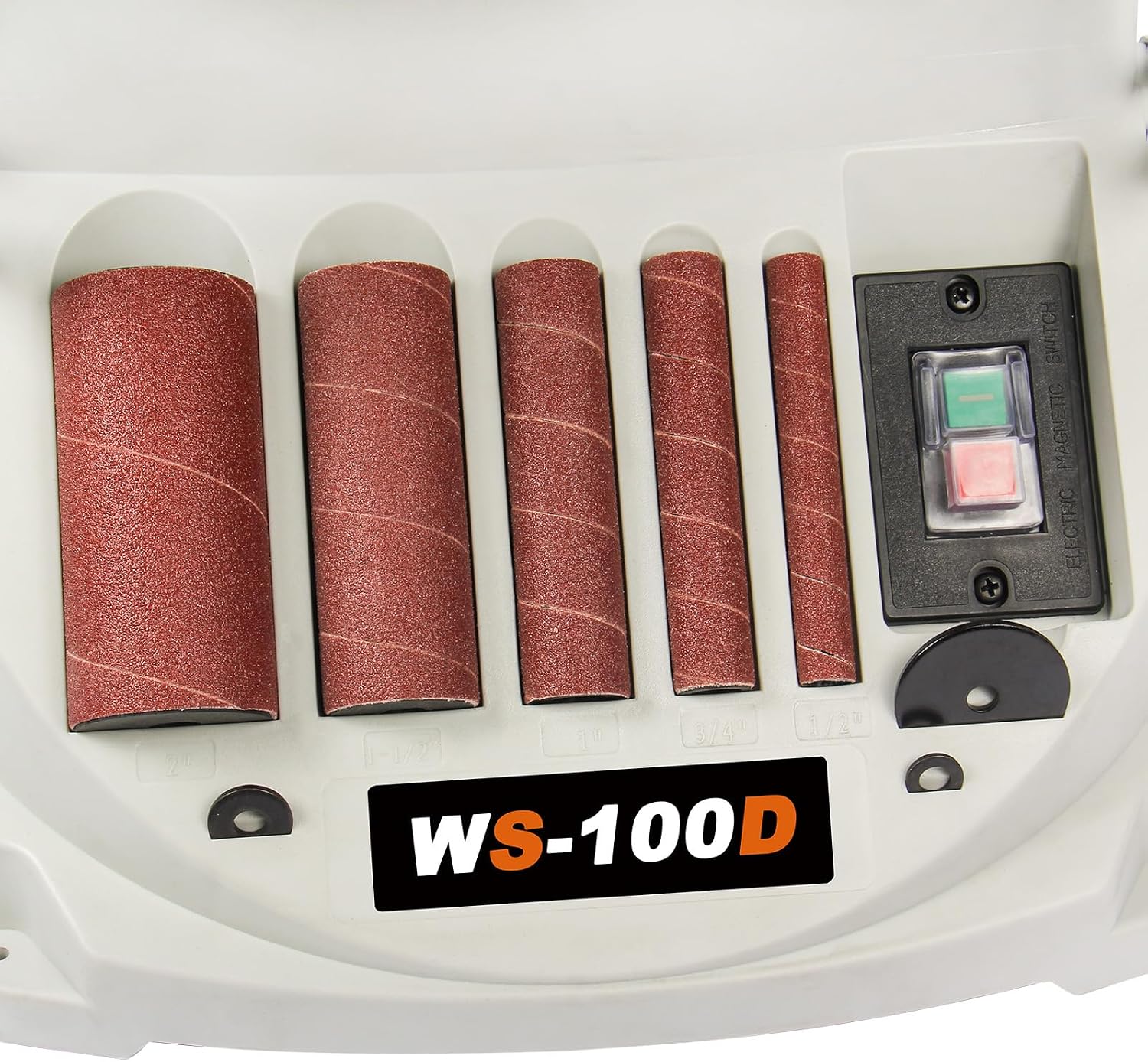 4 x 24 Belt & Oscillating Spindle Sander, KAKA INDUSTRIAL WS-100D | 5 sanding sleeves included