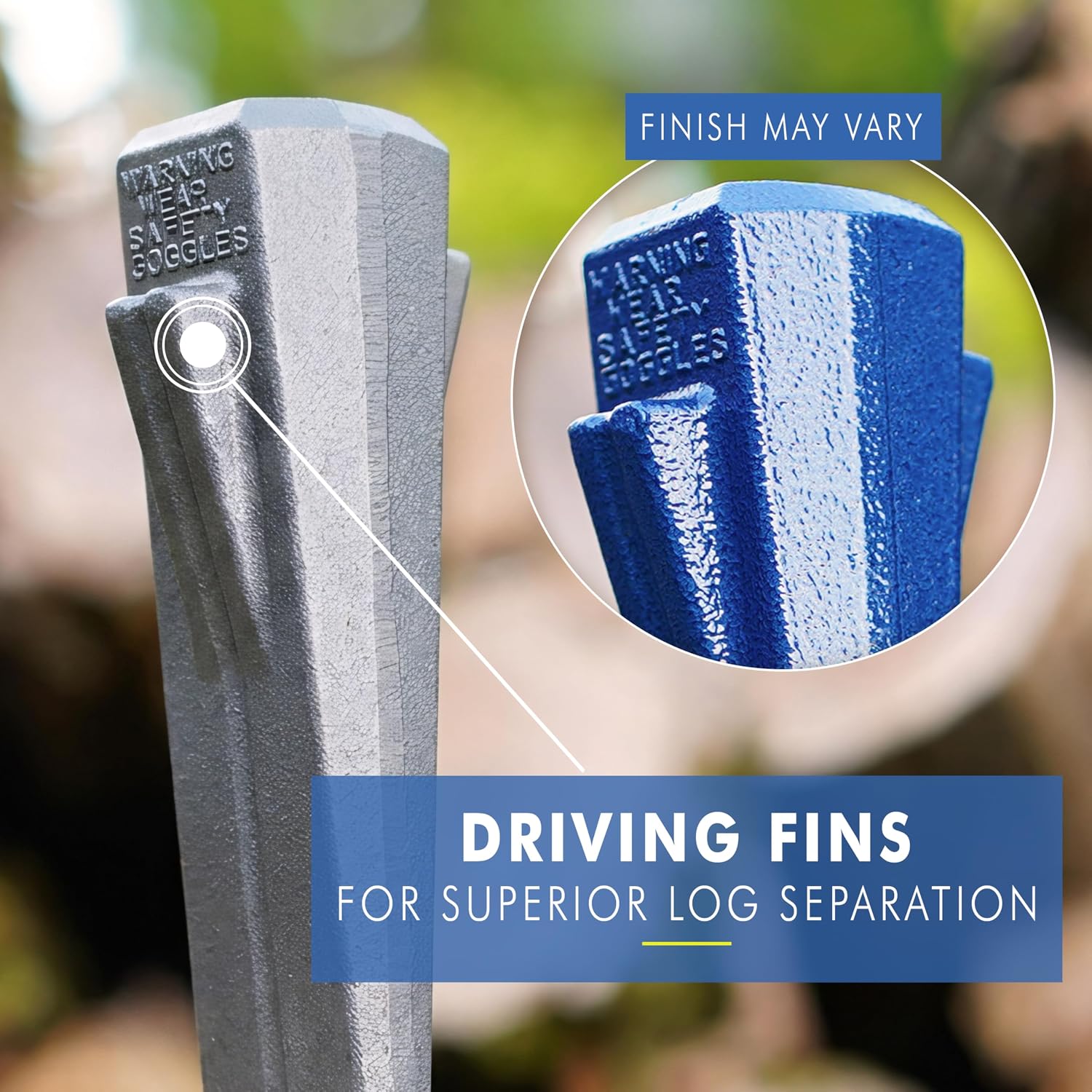 ESTWING Sure Split Wedge - 5-Pound USA Made Wood Splitting Tool with Forged Steel Construction & 1-7/8" Cutting Edge - Finish May Vary - E-5 | Made in USA, Wood Splitting Made Easy, Fin Splitting Design, Hand Sharpened, Perfect For The Outdoorsman