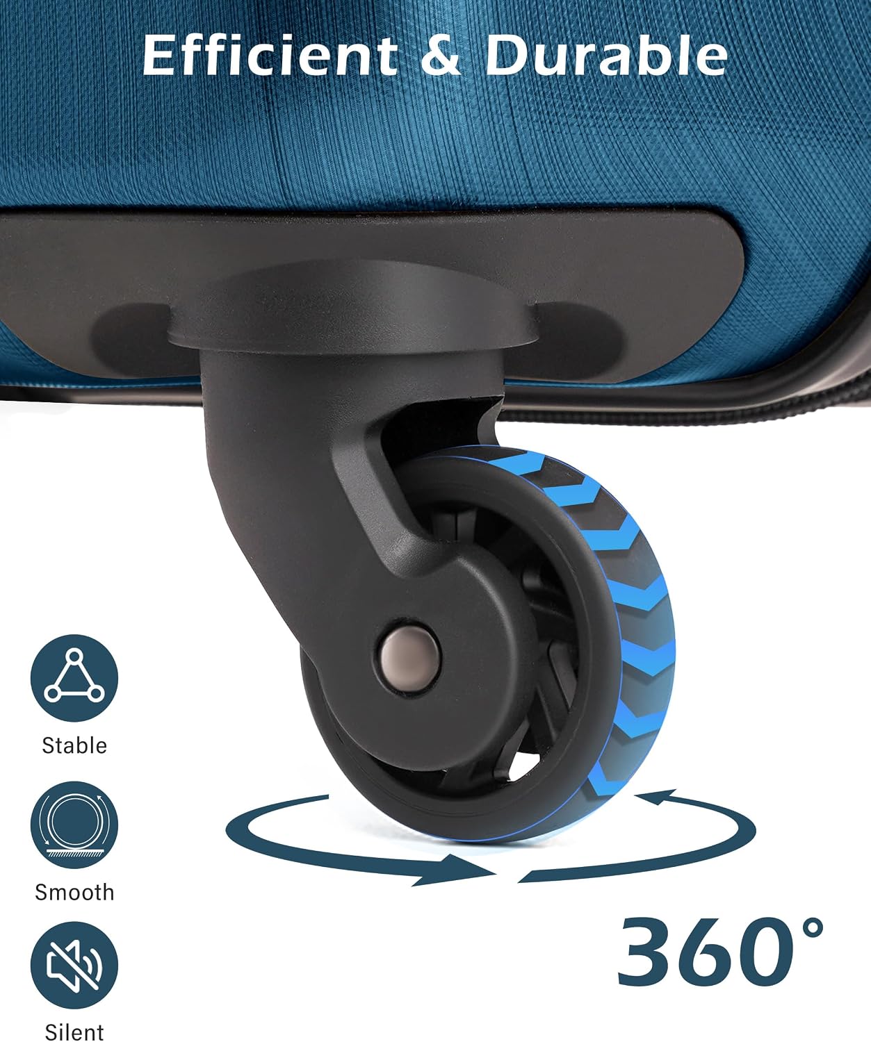 Coolife Medium Checked Luggage Hardside Suitcase with Spinner Wheels, 24in | Lightweight ABS+PC, Rolling Travel Suitcase with TSA Lock, Spinner Wheels, Durable Zipper, Charcoal