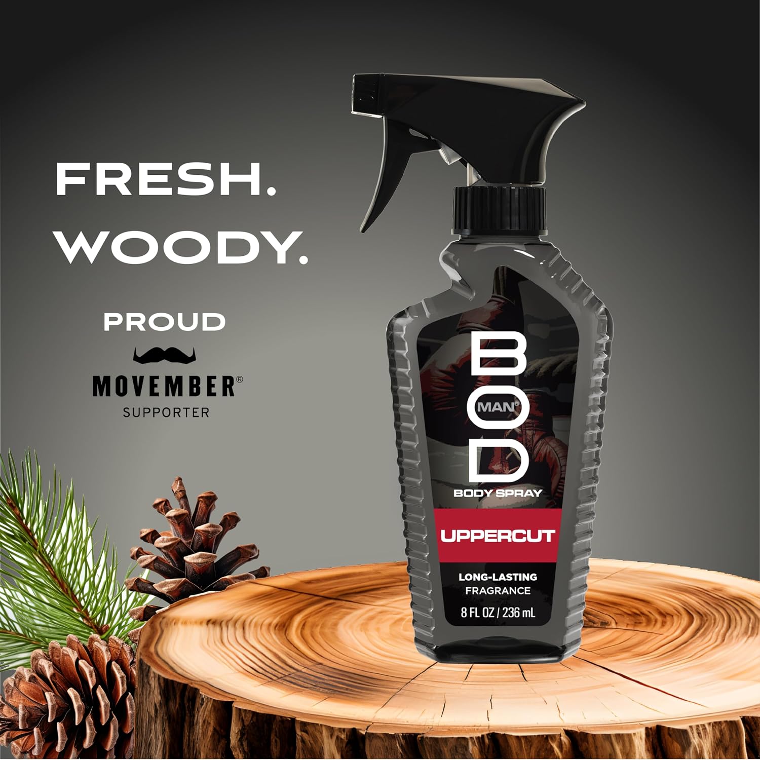 BOD man Fragrance Body Spray, Fresh Blue Musk, 8 fl oz