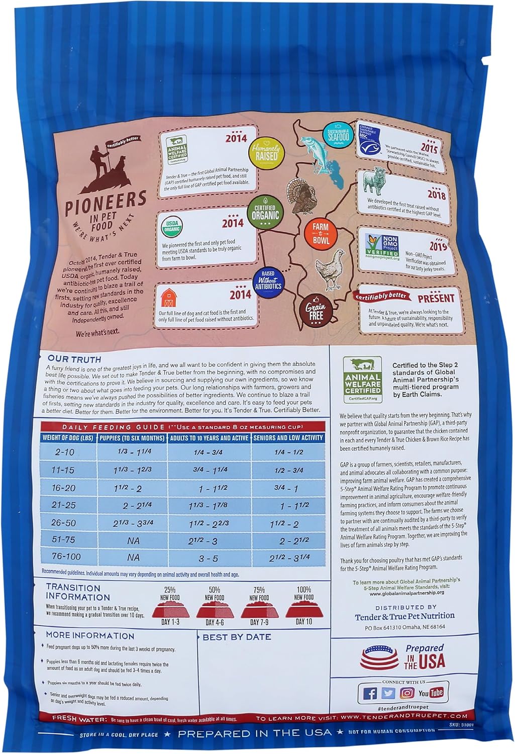 Tender & True Antibiotic-Free Chicken & Brown Rice Recipe Dog Food, 11 lb