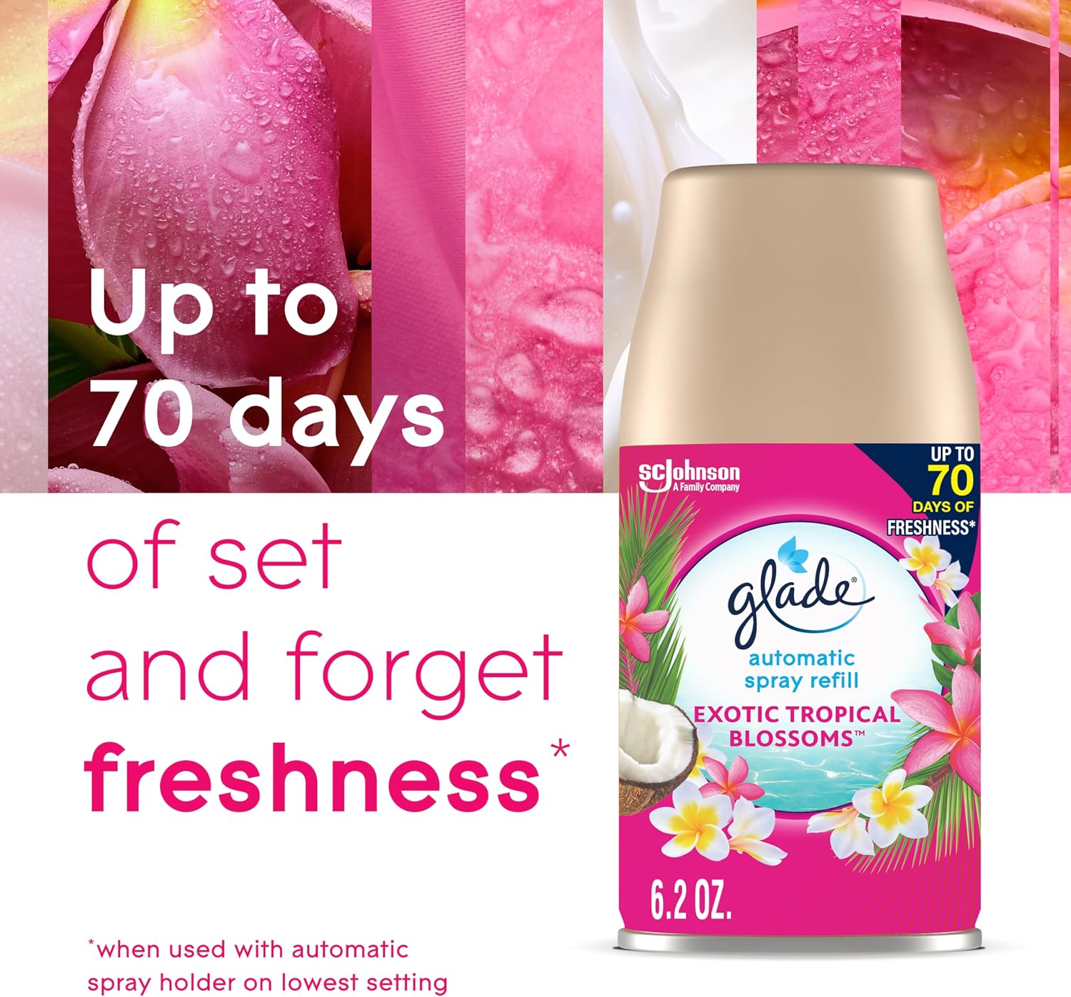 Glade Automatic Spray Refill, Air Freshener for Home and Bathroom, Cashmere Woods, 6.2 Oz