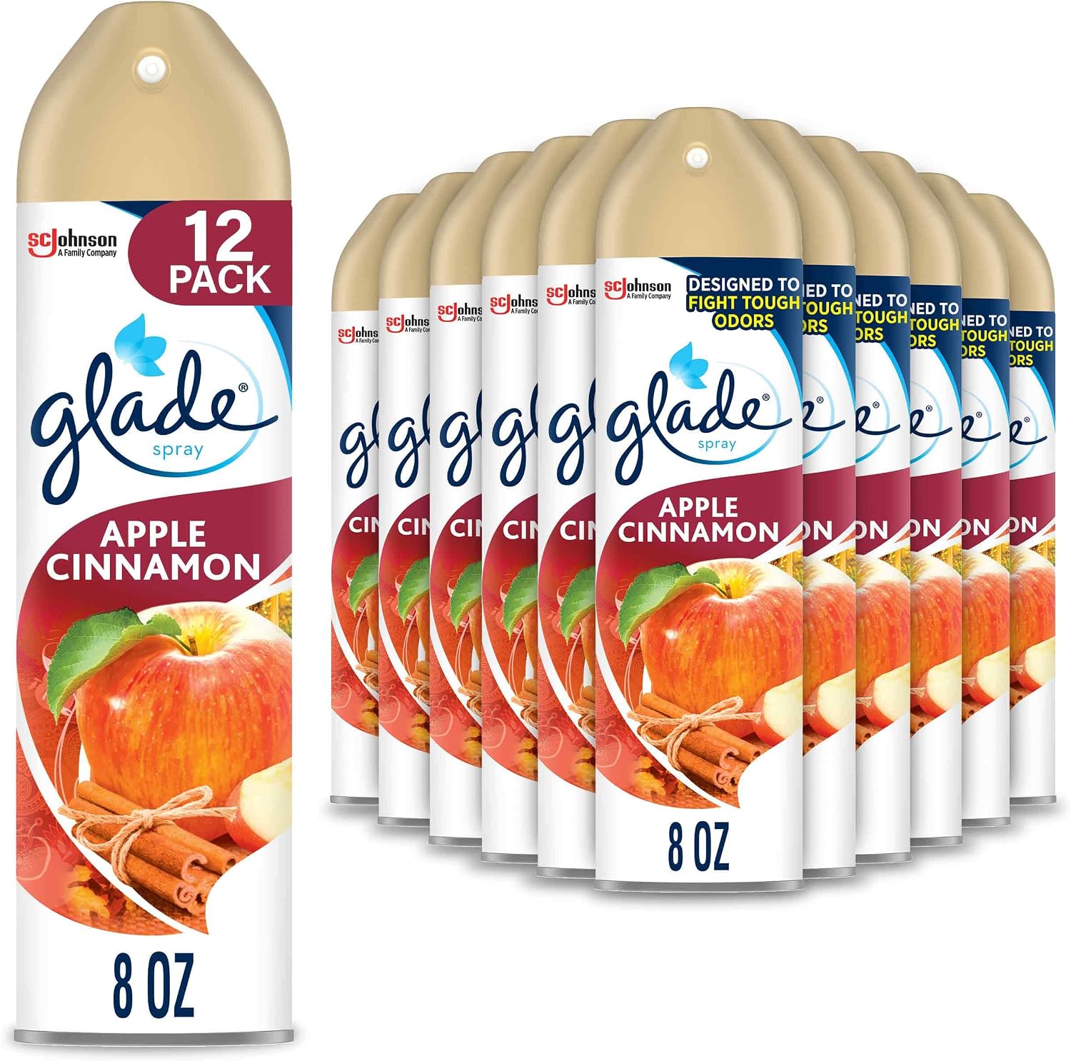 Glade Air Freshener, Room Spray, Apple Cinnamon, 8 Oz, 12 Count