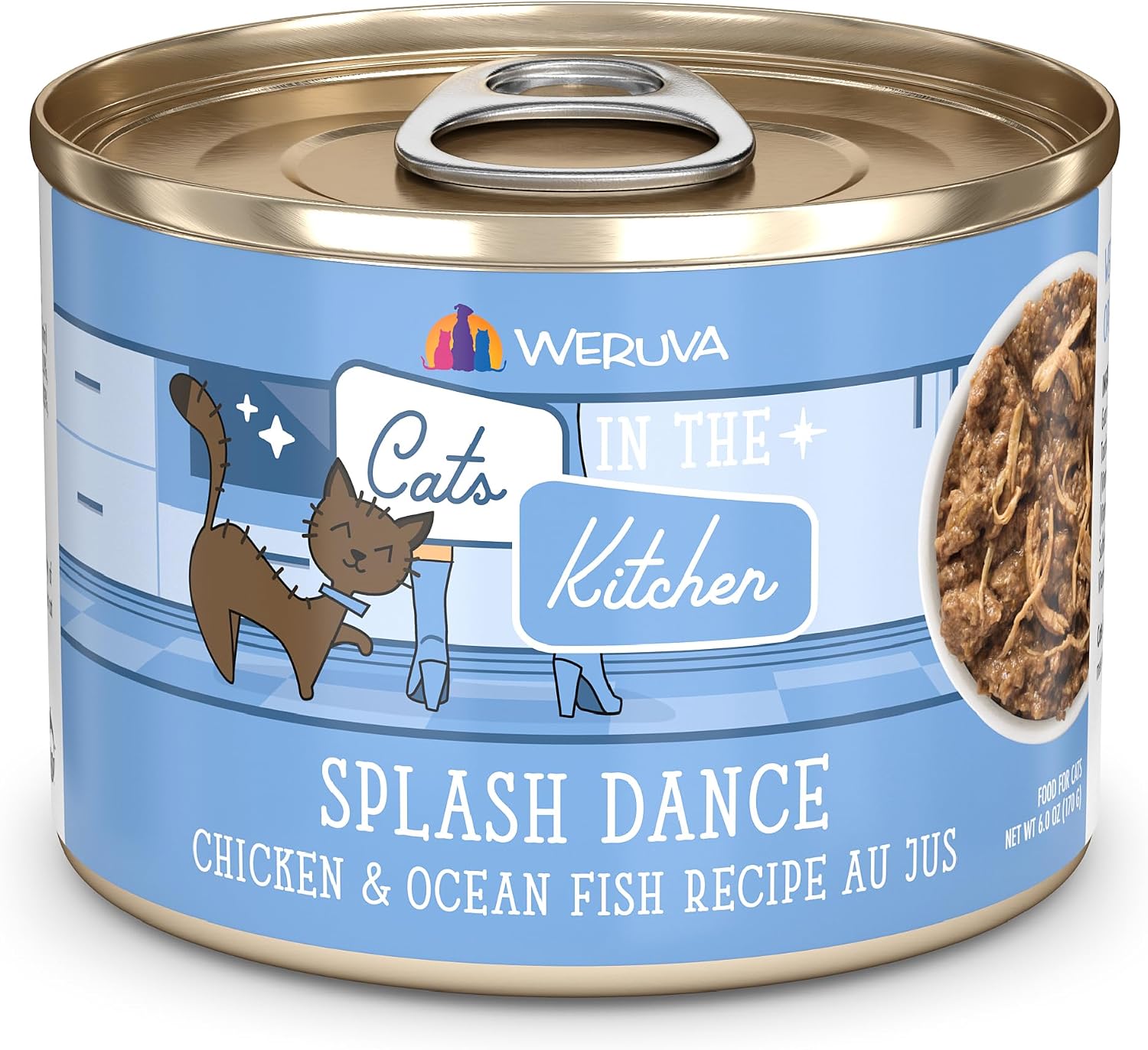 Weruva Cats in the Kitchen, Kitchen Cuties Variety Pack, Wet Cat Food, 3.2oz Can (Pack of 12)