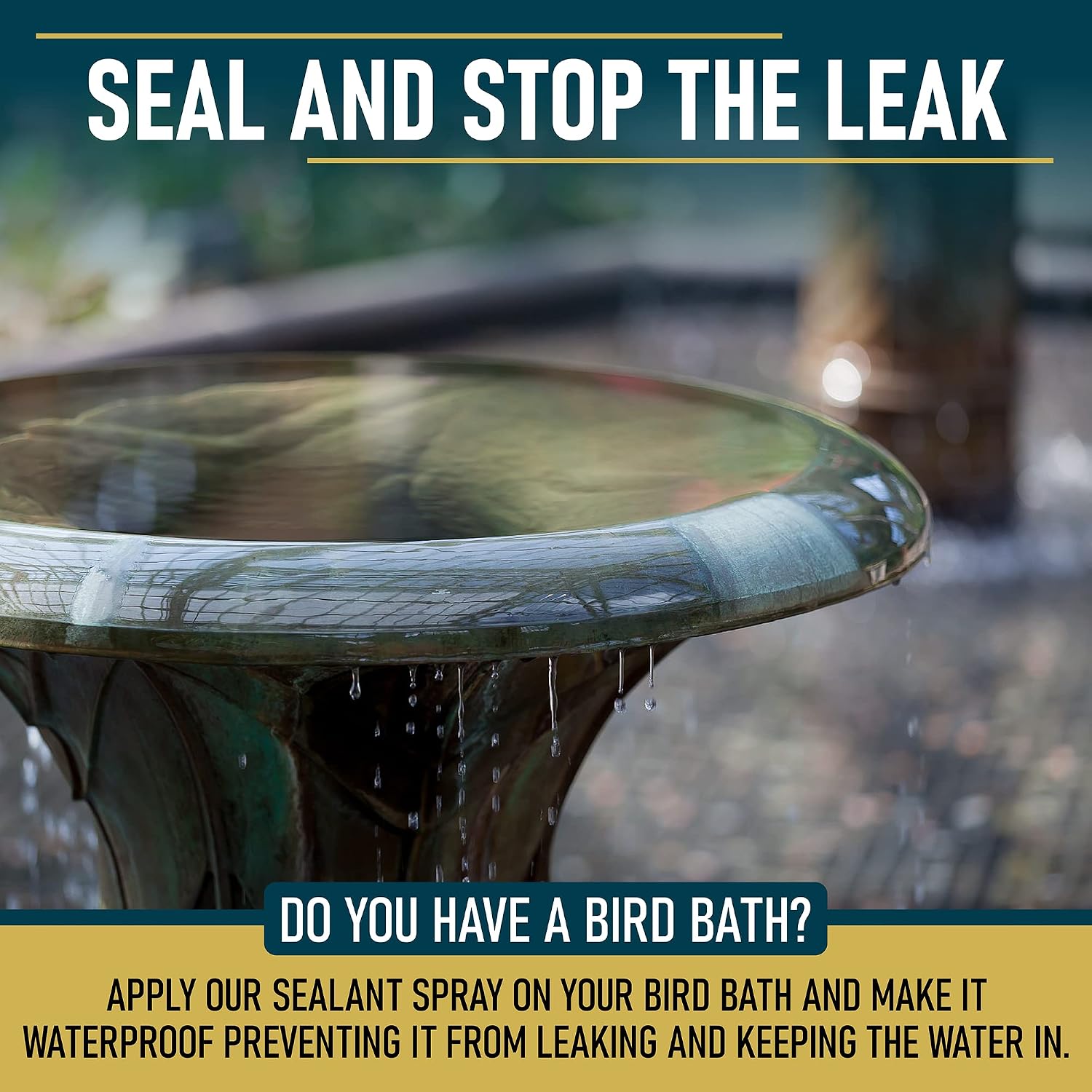 NOON'S UP Mica-Seal Waterproof Bird Bath & Concrete Sealer Spray, 16.90 oz
