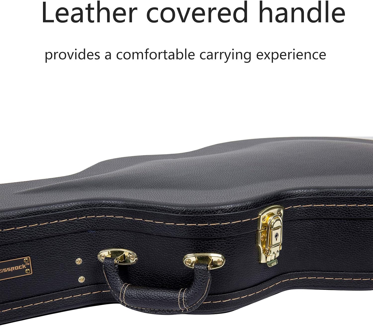 Crossrock Hardshell Arch Top wood case fits SG Electric Guitars-Black(CRW620SGBK)