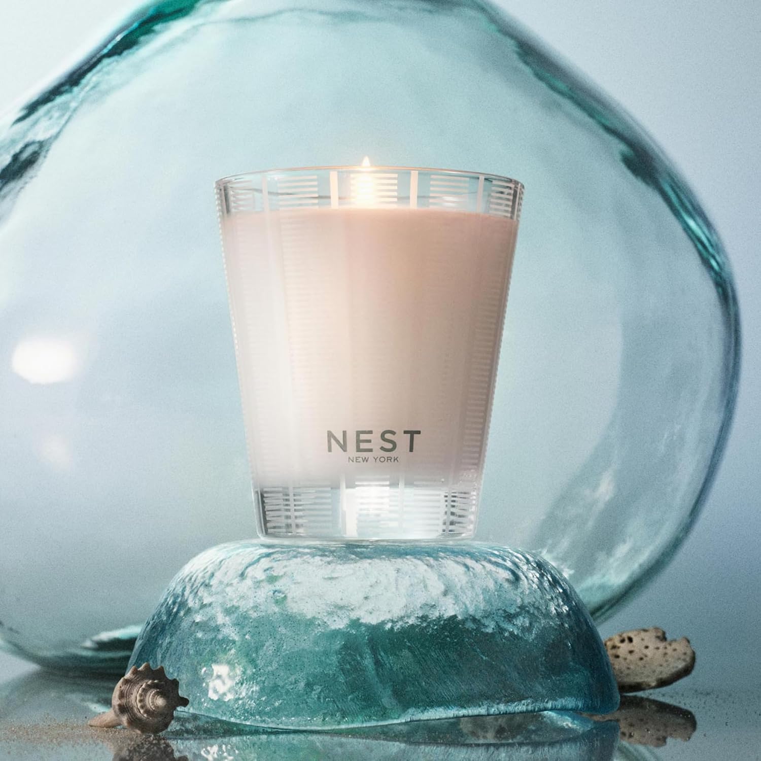 NEST New York Scented Classic Candle, Grapefruit - 8.1 oz - Up to 60-Hour Burn Time - Reusable Glass Vessel