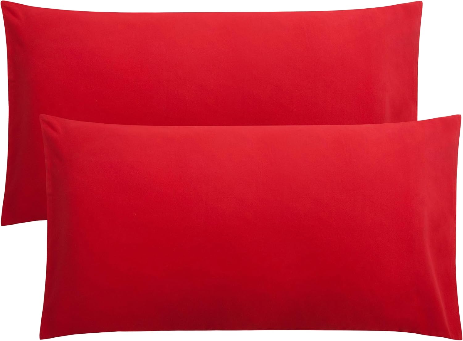 FLXXIE 2-Pack Microfiber Standard Pillow Cases, Envelope Style, White