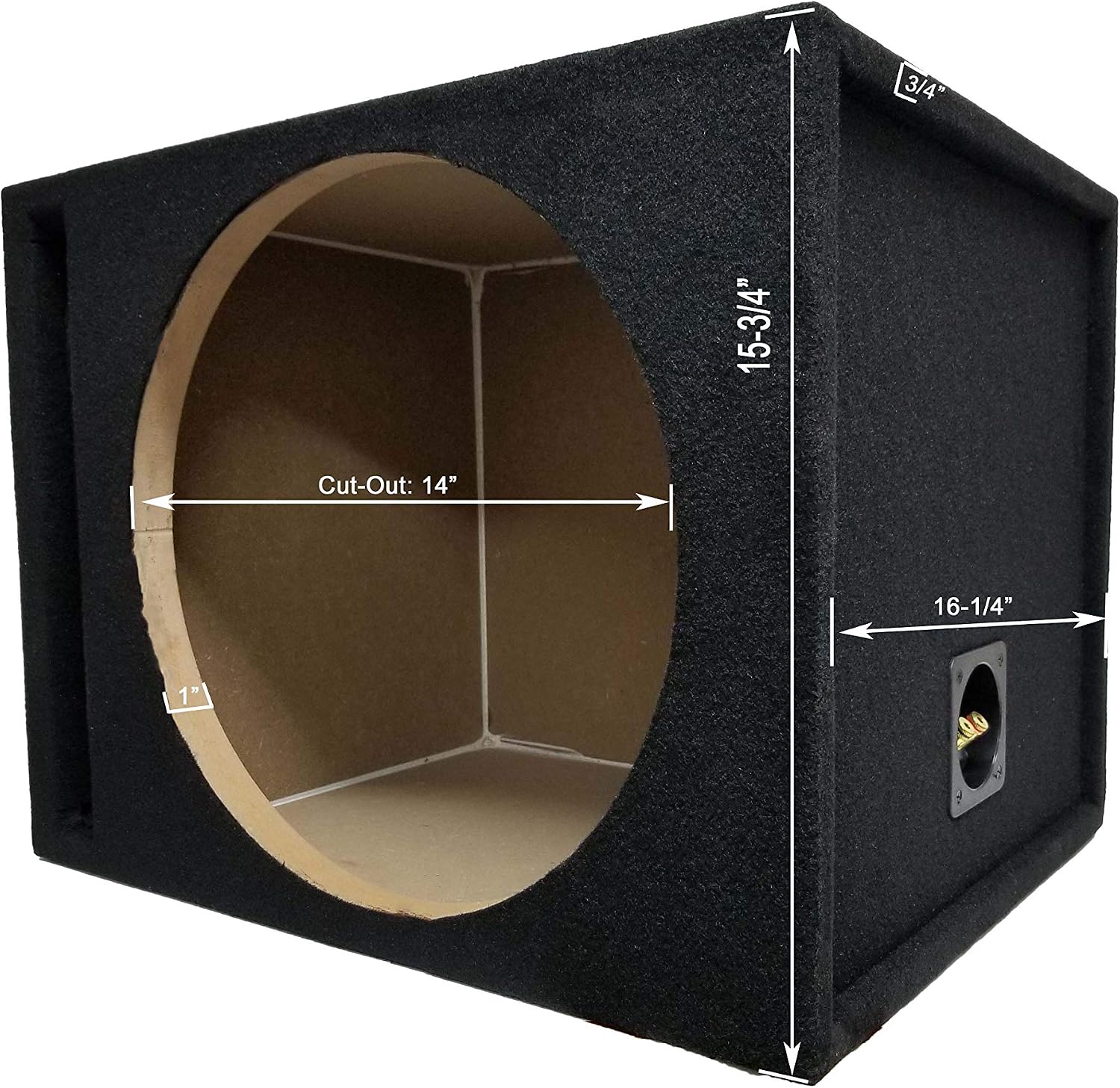 Bass Rockers BR15SV 15" Single Vented Subwoofer Enclosure Box Car Audiio