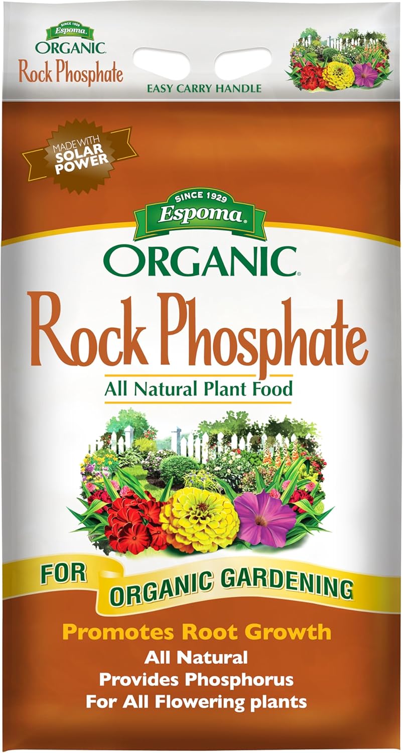 Espoma RP28 Rock Phosphate – 28lb Organic Plant Fertilizer! for Outdoor Flower Or Vegetable Gardens – Promotes Blooming & Root Growth – for