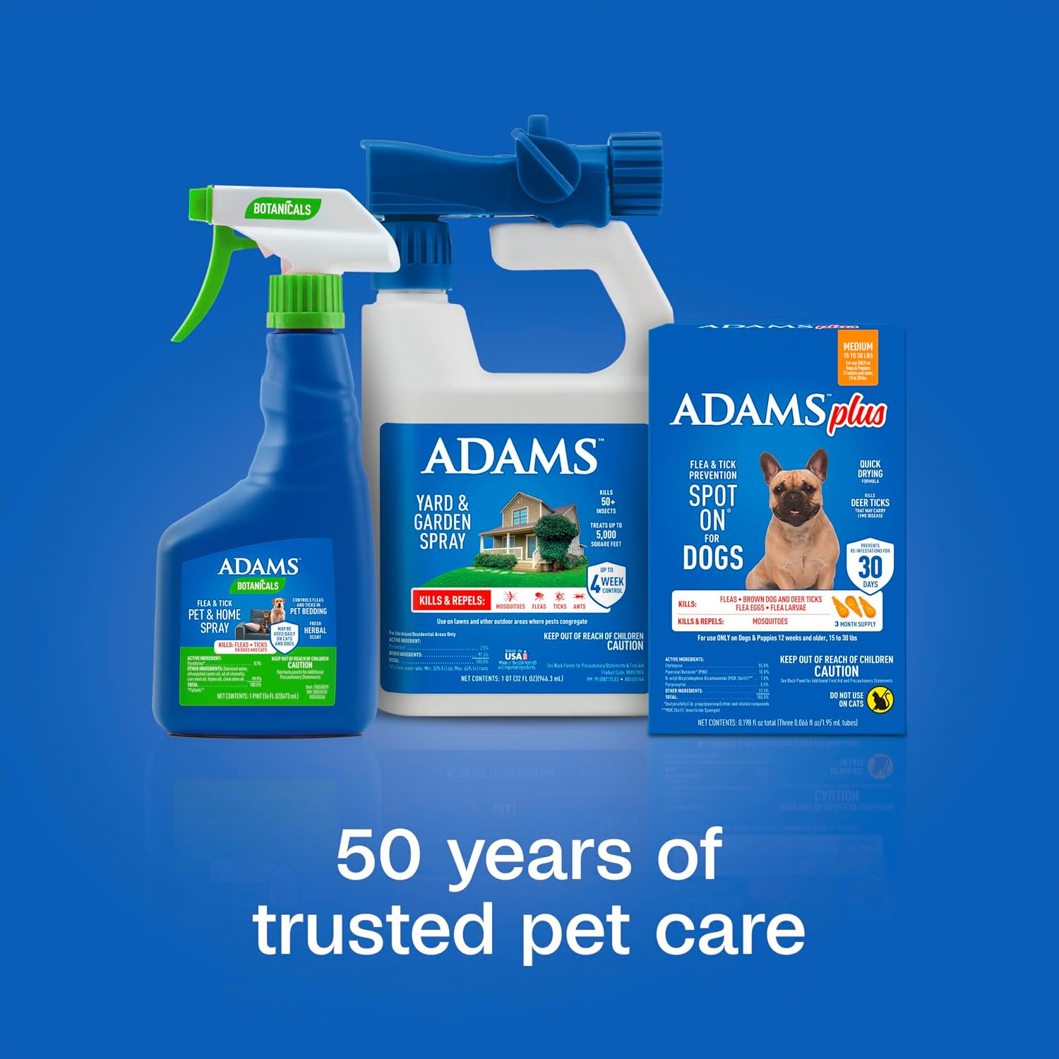 ADAMS Plus Flea & Tick Prevention Spot On for Extra Large Dogs, 3 Pack