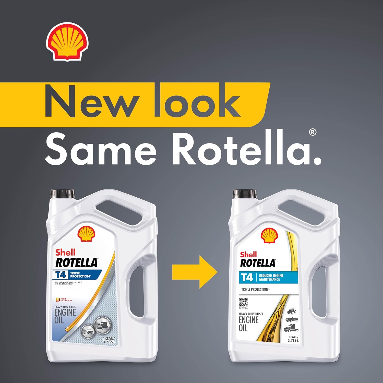 Shell Rotella T4 Triple Protection 10W-30 Diesel Engine Oil, 1 Gallon