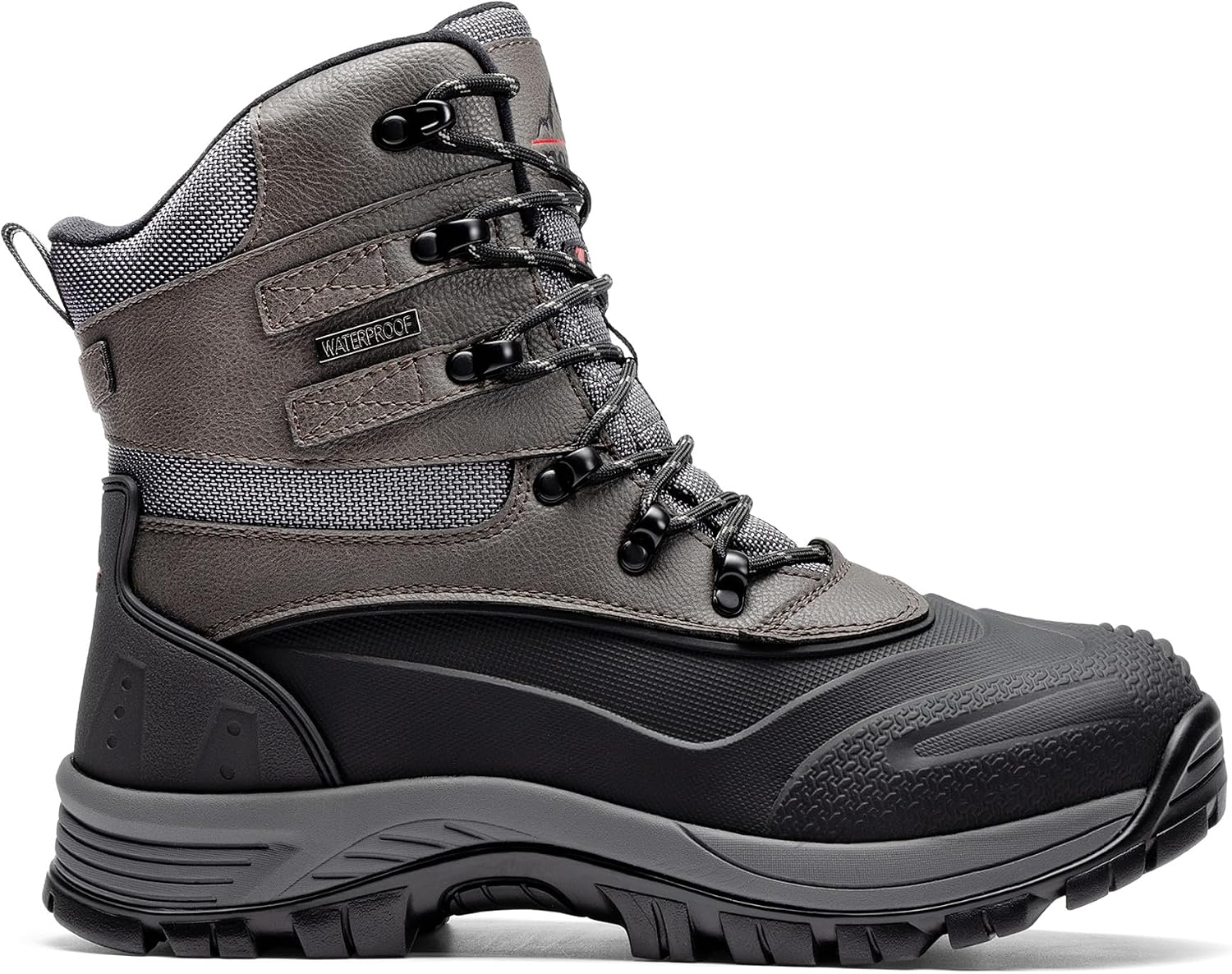 NORTIV 8 Men's Insulated Waterproof Winter Snow Boots | Sealed Build Keeps Feet Dry; Rubber Outsole Boosts Grip; Stable Fit Adds Support; Ideal for Hiking, Daily Wear BRIGADE