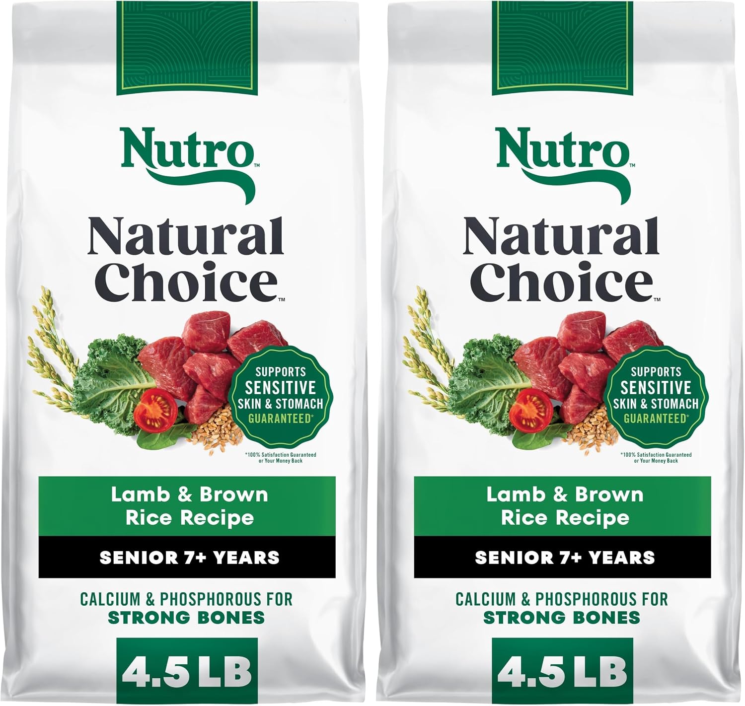 Nutro Natural Choice Senior Dry Dog Food, Chicken & Brown Rice, 30 lb | Non-GMO, Real chicken #1 ingredient, no corn, wheat, soy, supports bones, digestion & immunity, dental health & skin/coat