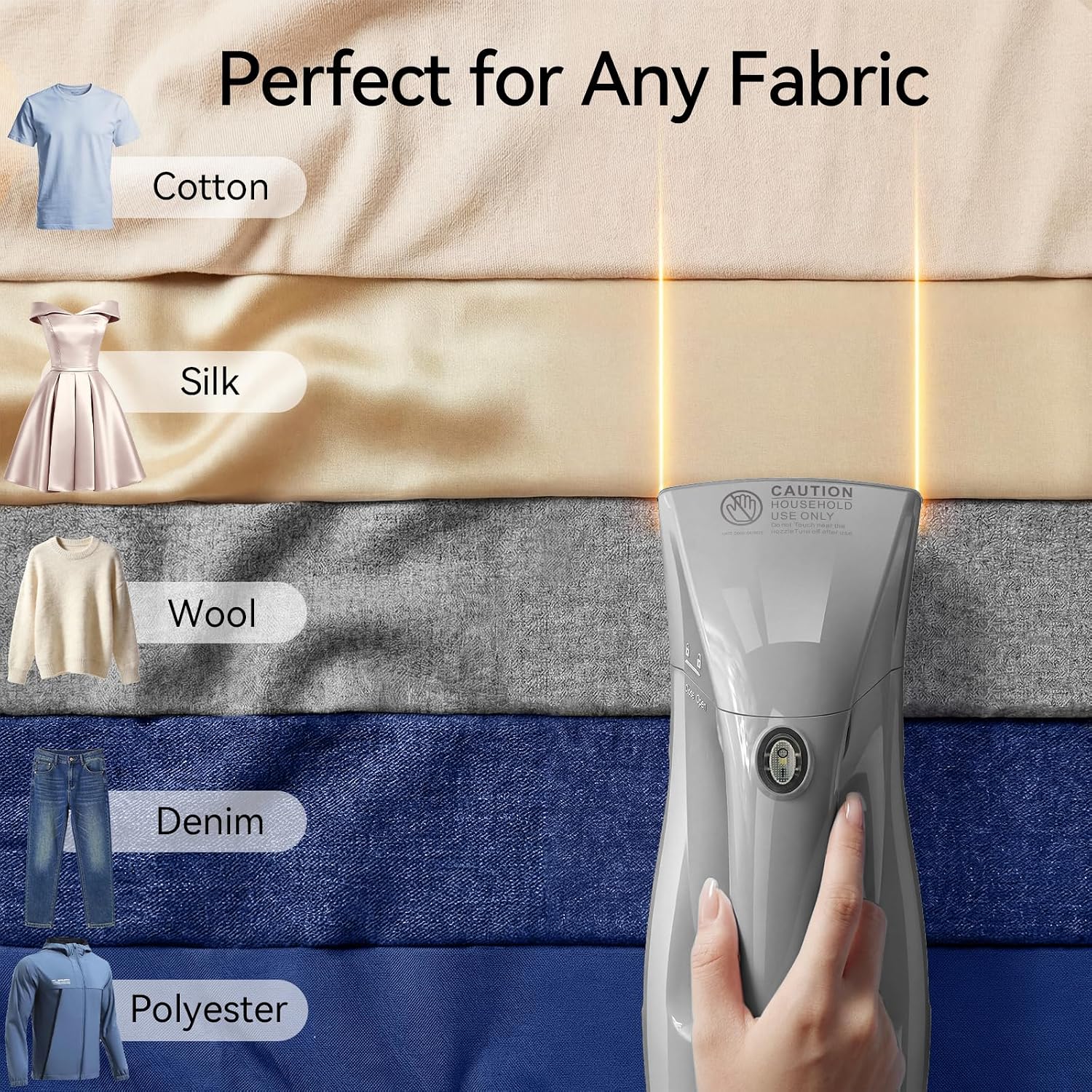 HiLIFE Steamer for Clothes, Portable Handheld Clothing Steamer, 240ml Big Capacity, 700W, Strong Power, Fabric Quick Wrinkle Remover with Brush for Home, Office(ONLY 120V) -Blue