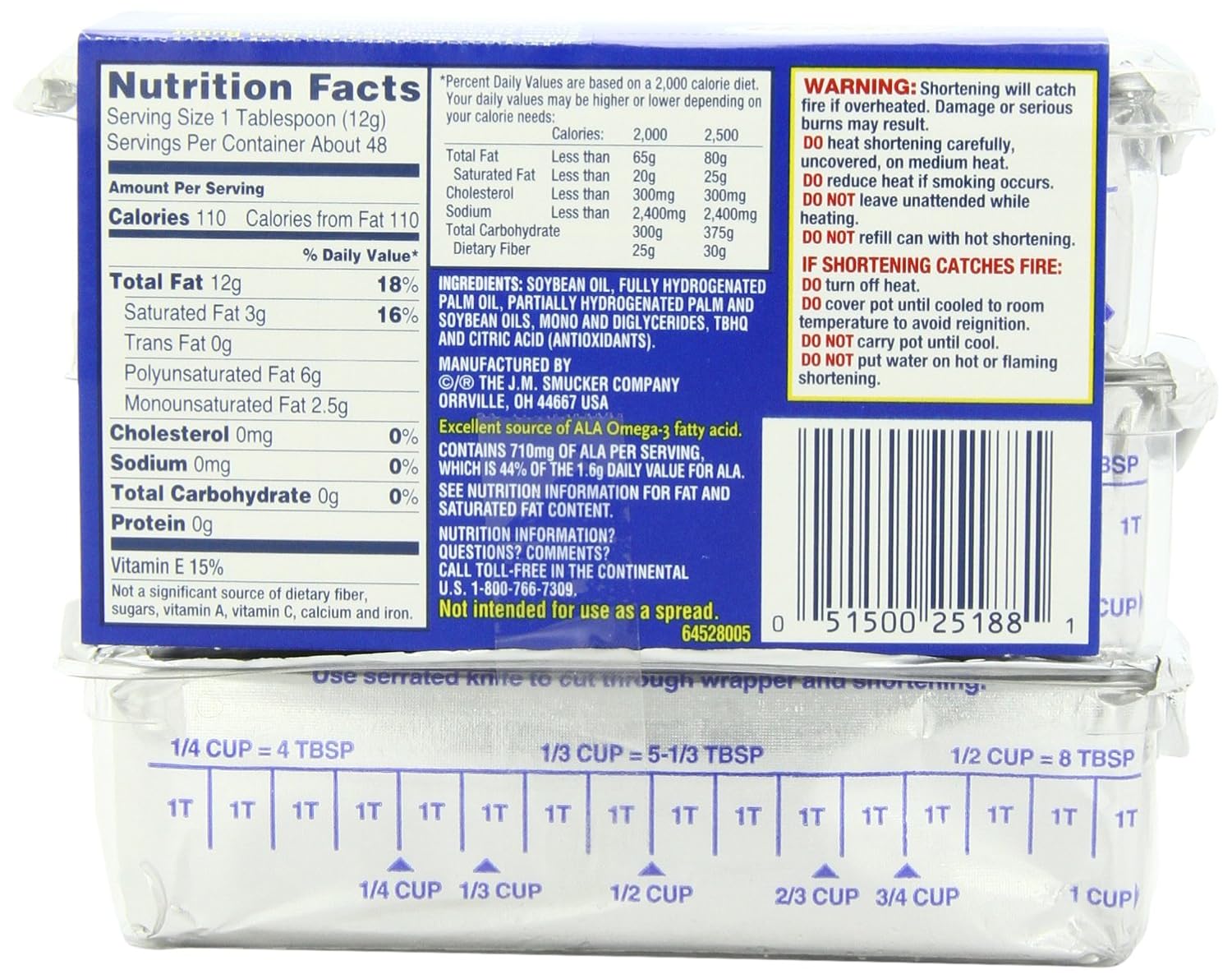 Crisco Baking Sticks All Vegetable Shortening, 20 Ounce (Pack of 3)