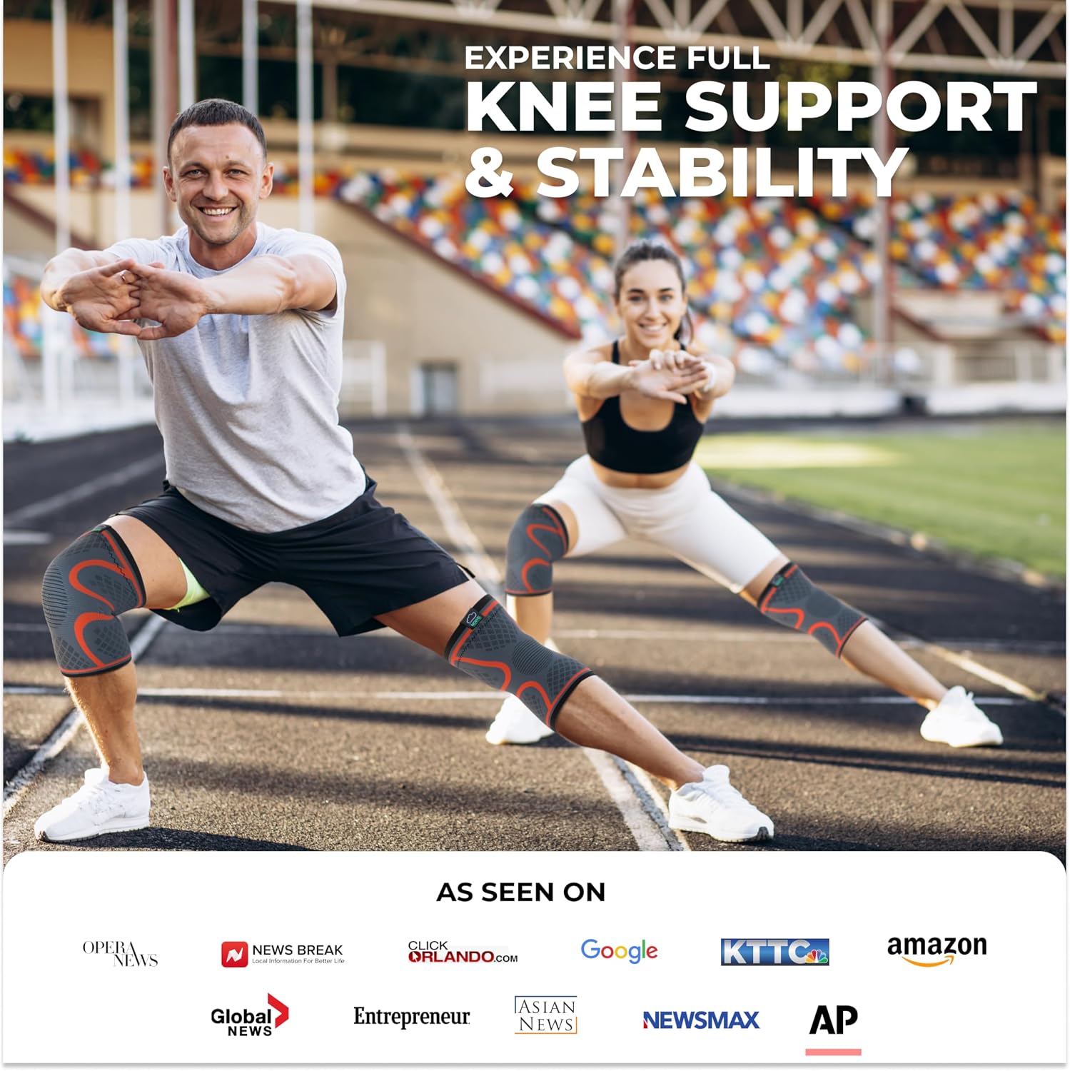 Modvel Compression Knee Brace for Women & Men - 2 Pack Knee Brace for Women Running Knee Pain, Knee Support Compression Sleeve