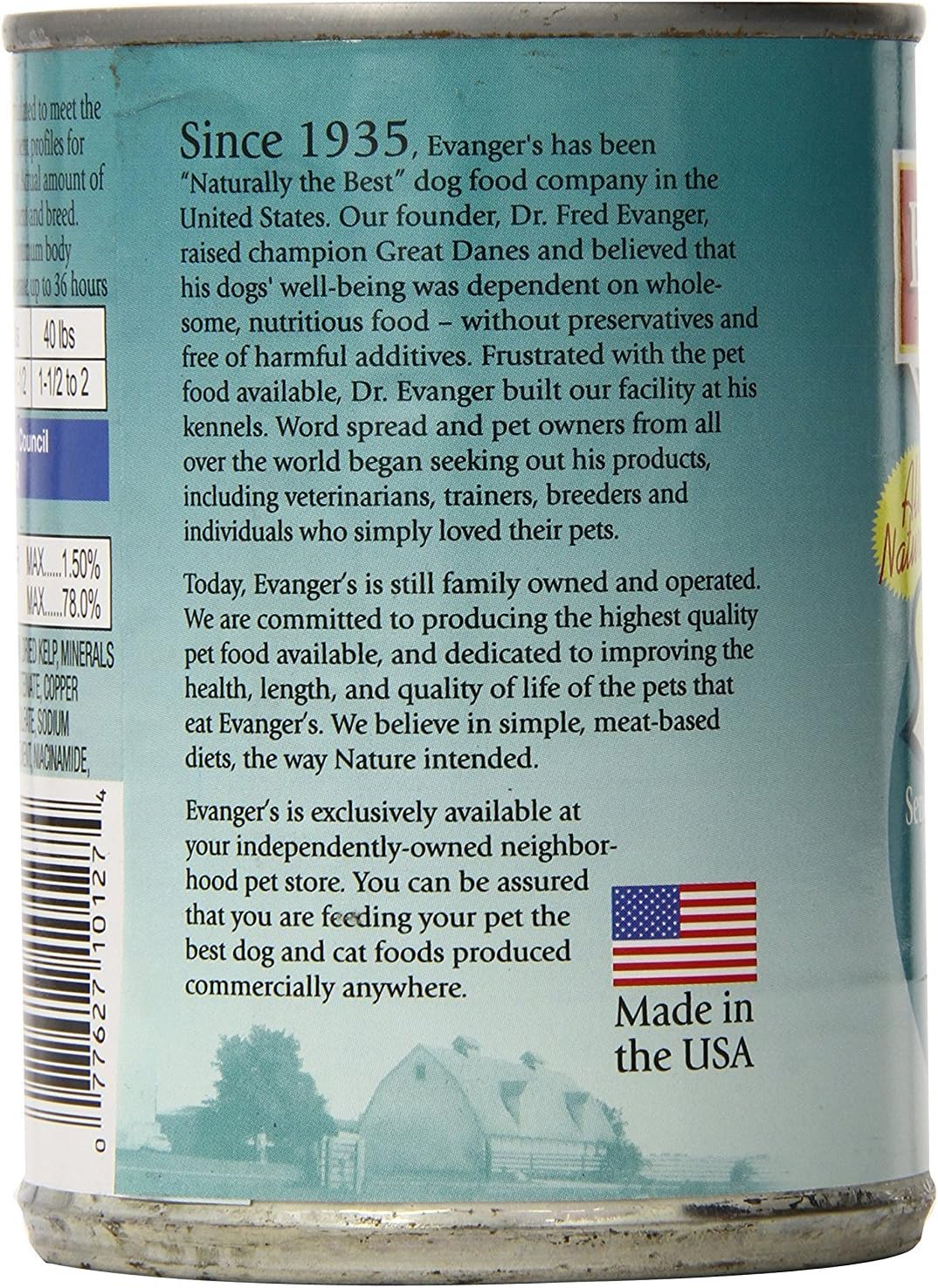 Evanger's Heritage Classic Puppy Food – 12 Count, 12.5 oz Each – Tasty Meat-Based Formula for Puppies & Underweight Dogs – Added Vitamins & Chelated Trace Minerals – Grain & Gluten Free