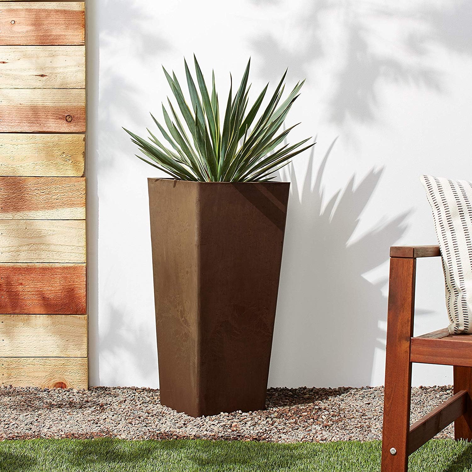 Arcadia Garden Products PSW FS32TP Contempo Tall Square Planter, 13 by 13 by 28-Inch