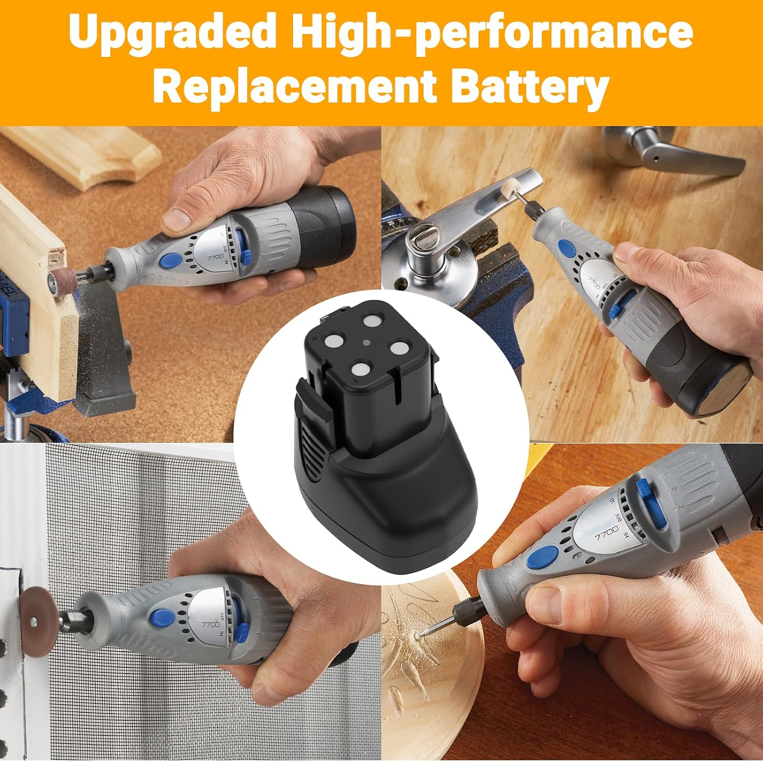 2-Pack Replacement Dremel Battery, 7.2V 3500mAh Ni-MH