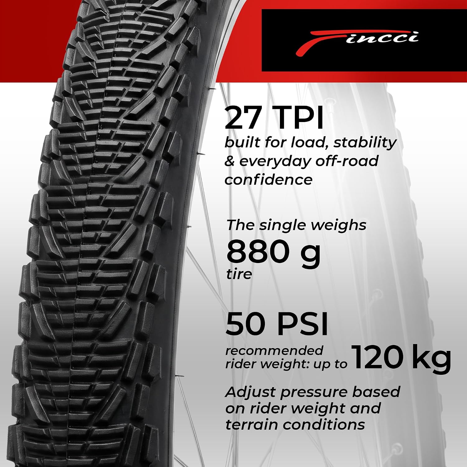Pair 26 x 1.95 Mountain Bike Tires - Foldable 53-559 with 3mm Anti Puncture