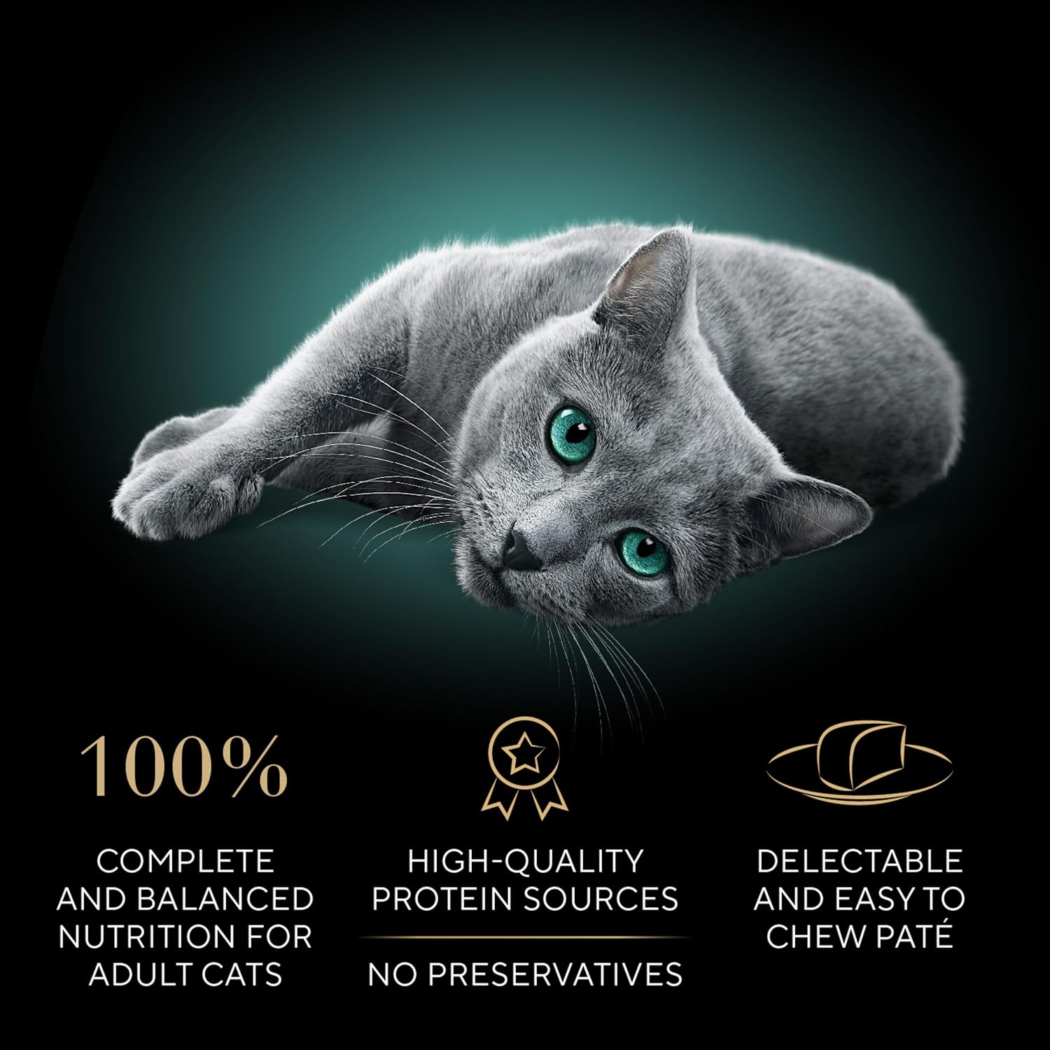 Sheba Perfect Portions Pate Wet Cat Food, Seafood Pack, 2.6 oz, 12 ct, 2pk | Grain-free, made in USA, Salmon & Whitefish-Tuna, 48 servings total, sustainable seafood, twin-pack trays