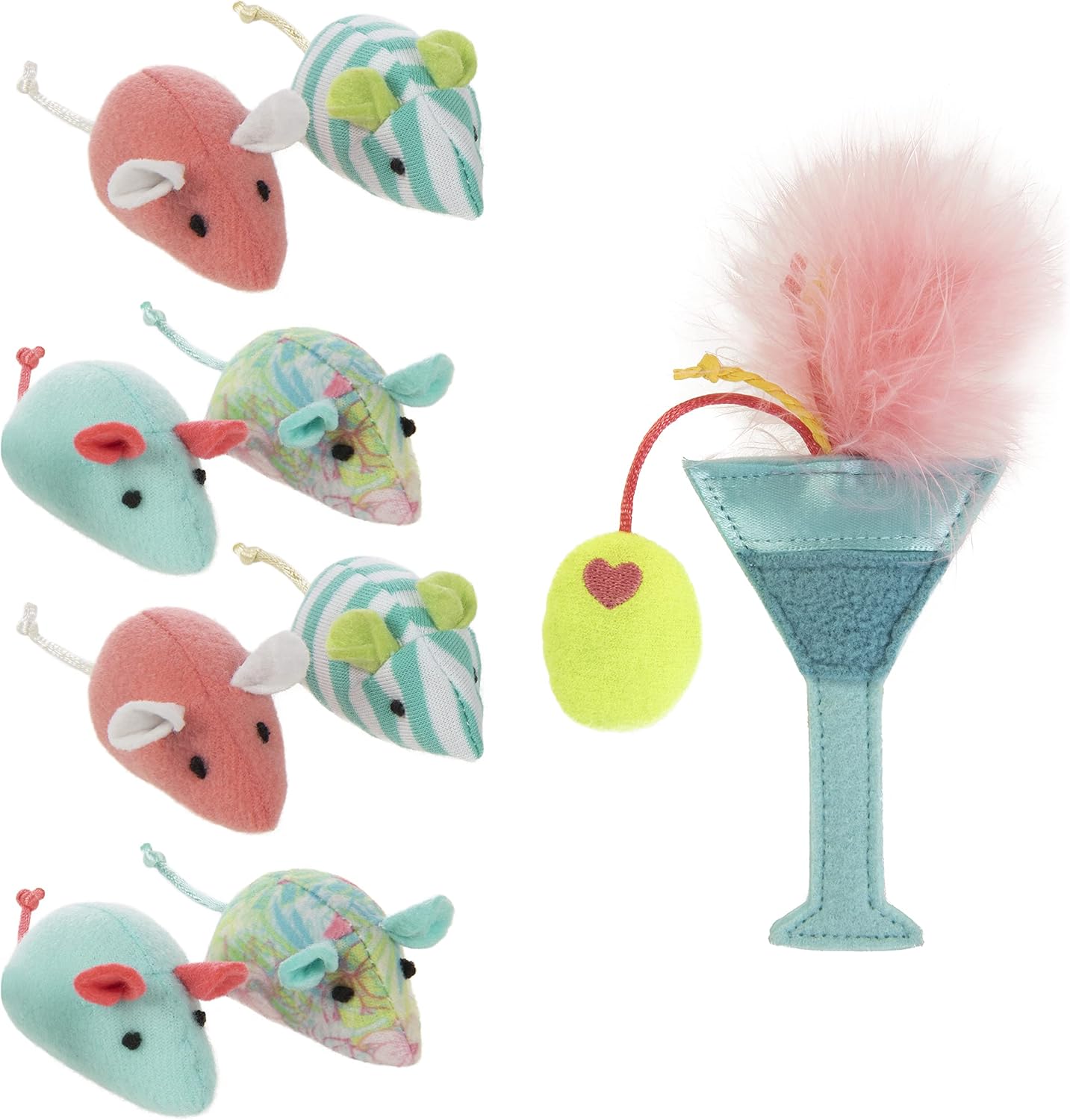SmartyKat (16 Set Bundle) Birthday Bash Variety Pack Catnip Cat Toys - Multi Color, Set of 16