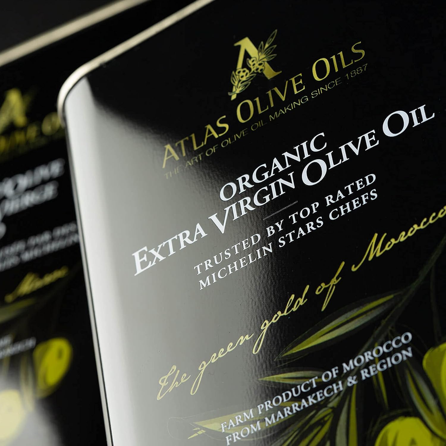 Atlas Organic Extra Virgin Olive Oil, Moroccan, High Polyphenol, 170 fl oz | Cold Pressed EVOO With High Smoke Point, Trusted By Award-Winning Chefs, One Family Farm, Polyphenol-Rich & Smooth Finish
