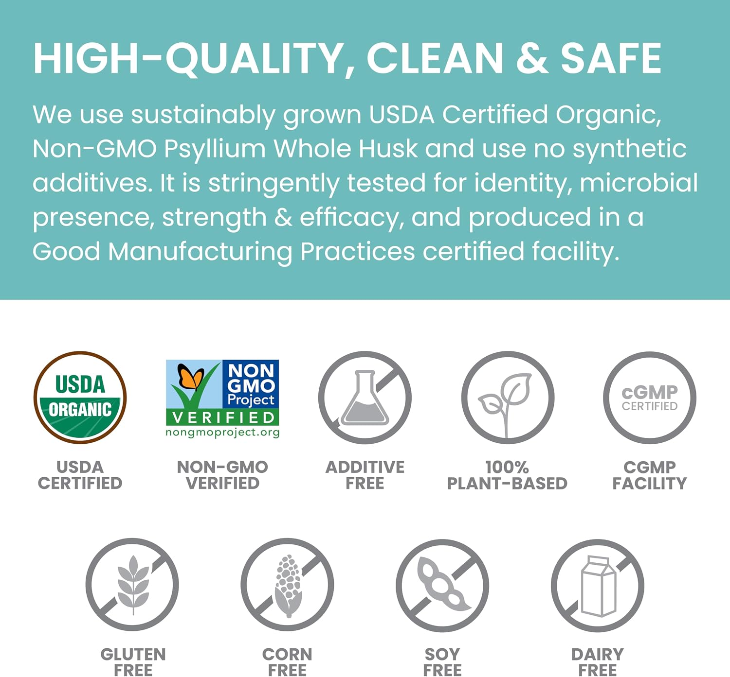 Himalaya USDA Organic Psyllium Whole Husk Powder, Natural Daily Fiber Supplement, Regularity, Appetite Management, Non-GMO, 56-Tablespoon Supply, Unflavored, 12 Oz