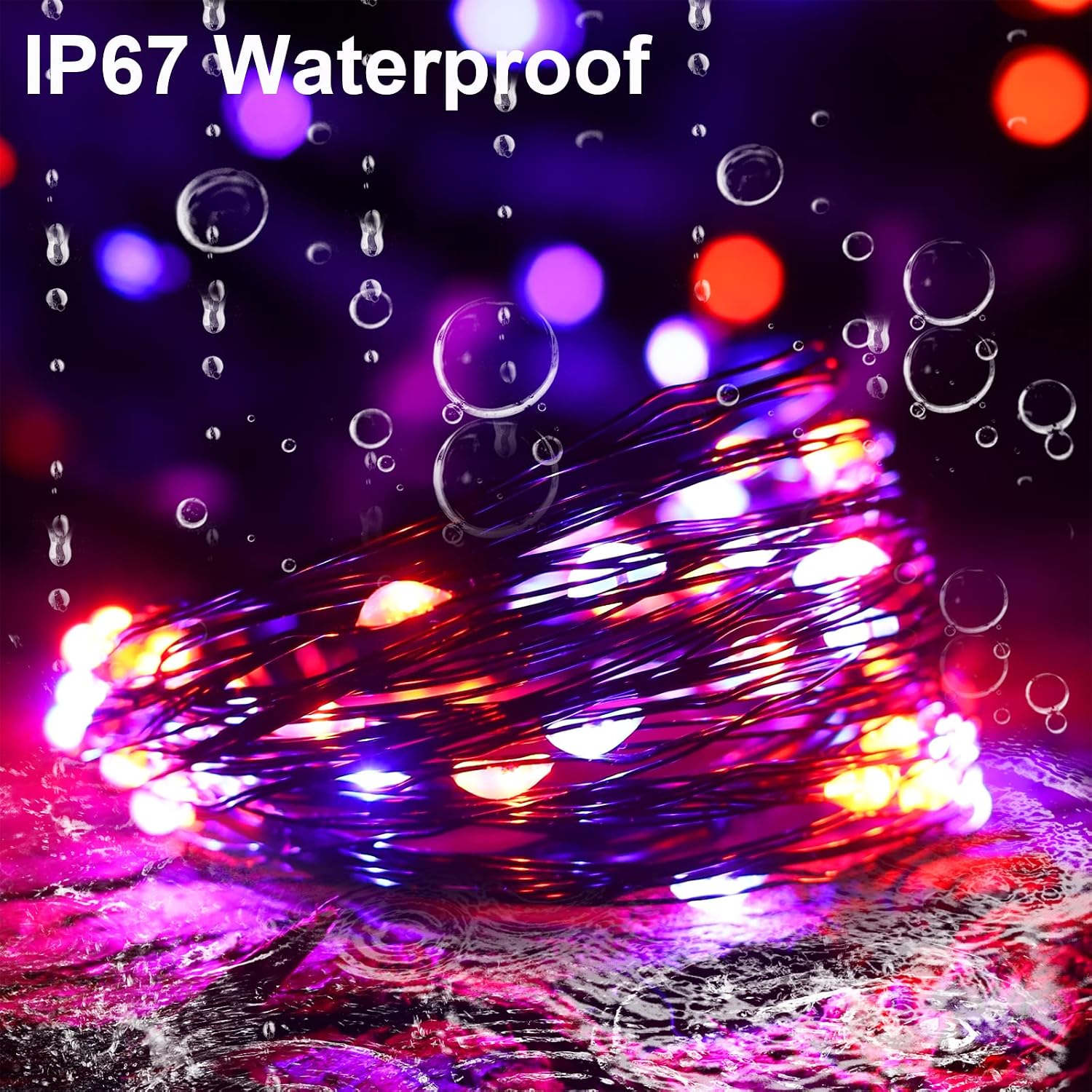 Solar Fairy String Lights, Cool White, 100Led, Outdoor Waterproof