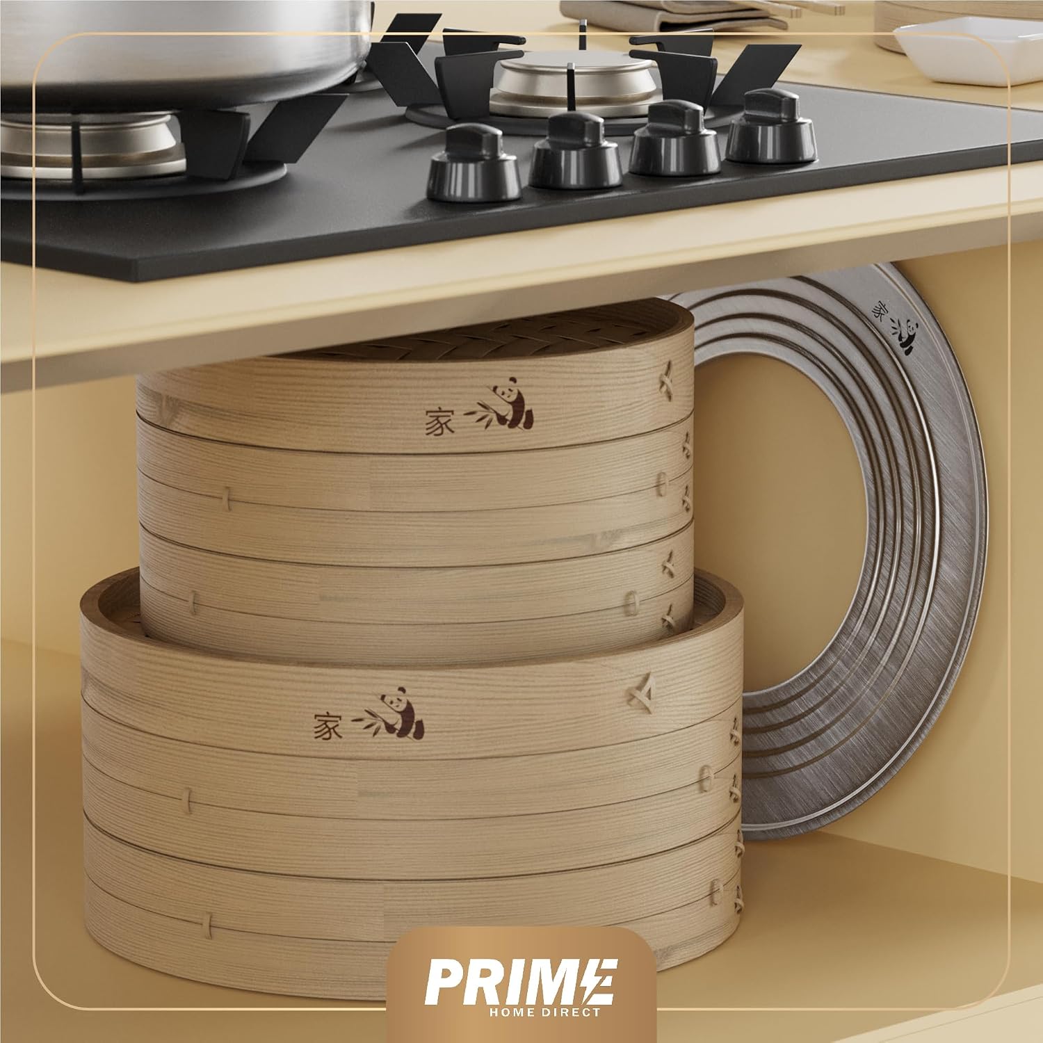54-Piece Bamboo Steamer Basket Set, 10 Inch for Delicious, Authentic Meals