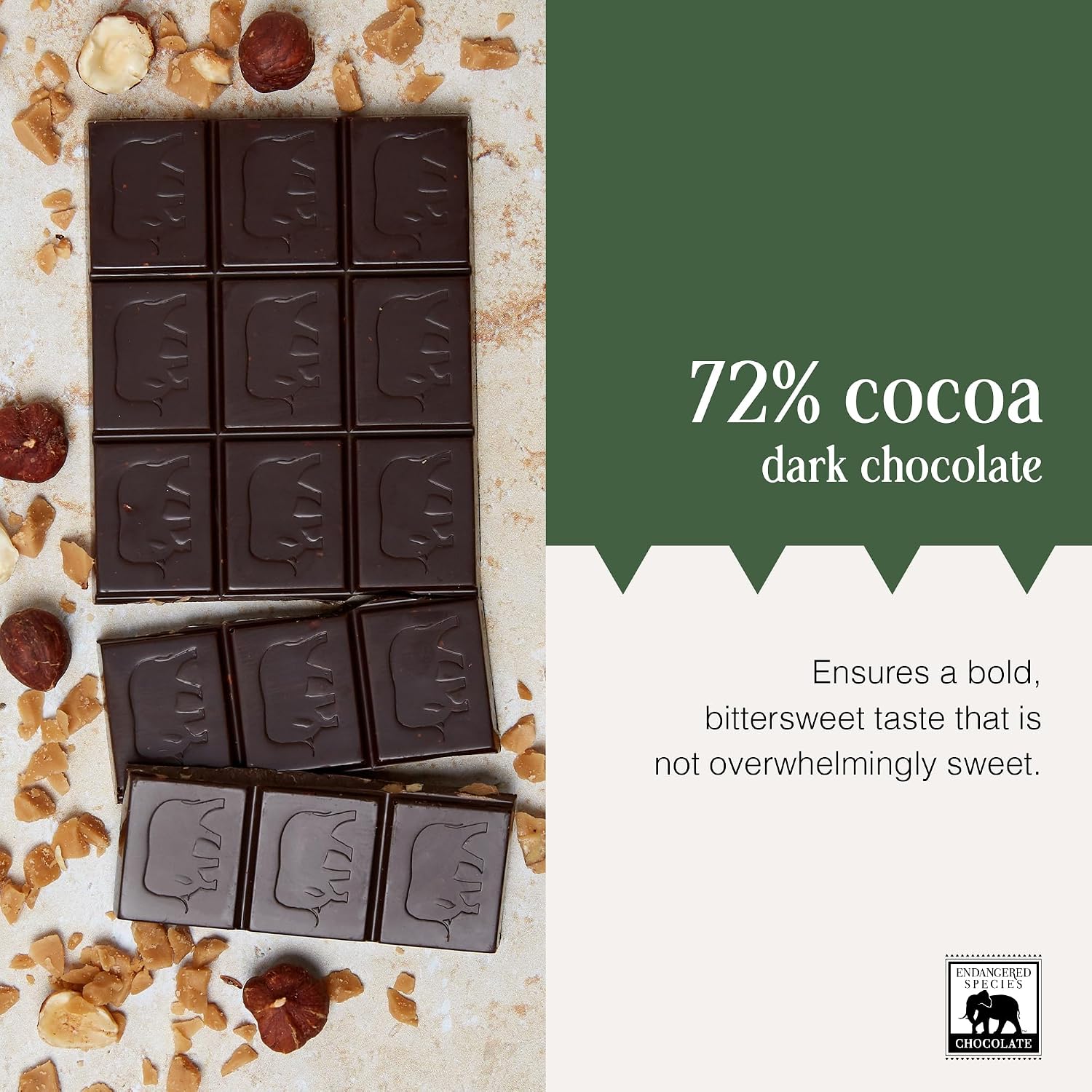Dark Chocolate with Caramel & Sea Salt (60% cocoa) | Rich 60% dark chocolate with caramel and sea salt for a perfect balance of sweet, salty, and bold cocoa.