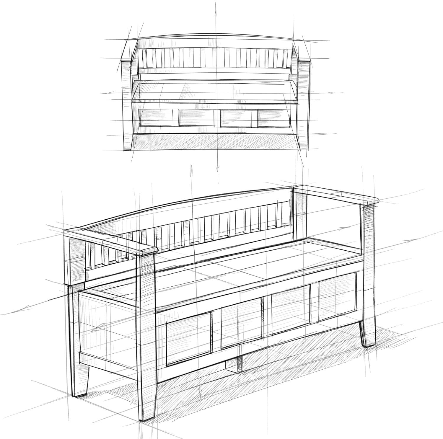 SIMPLIHOME Connaught 30" Wide Solid Wood Storage Bench in Chestnut Brown | Contemporary entryway bench with lift-up lid and hidden storage; mudroom, hallway, foyer, or shoe bench.