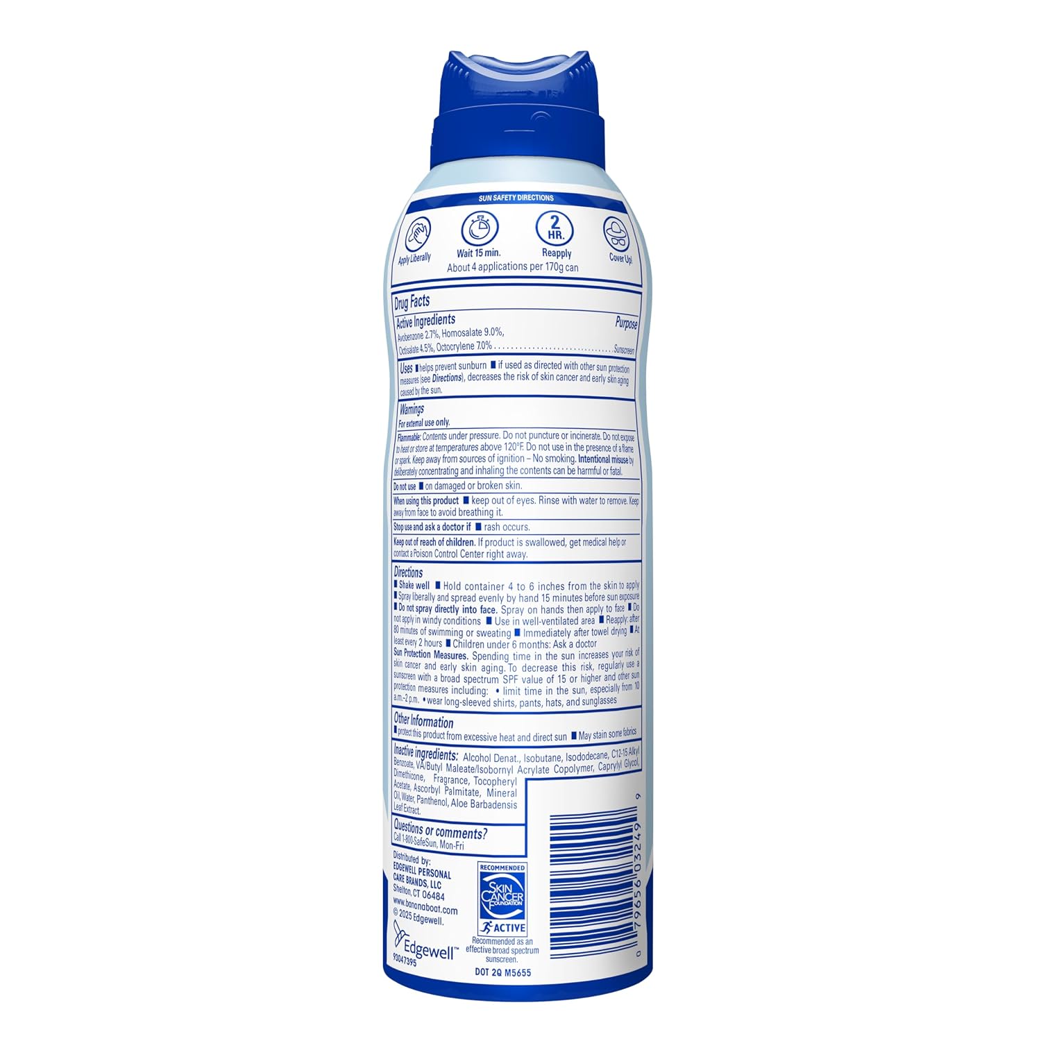Banana Boat Light As Air Sunscreen Spray, SPF 50, 6 ounce (Pack of 1)