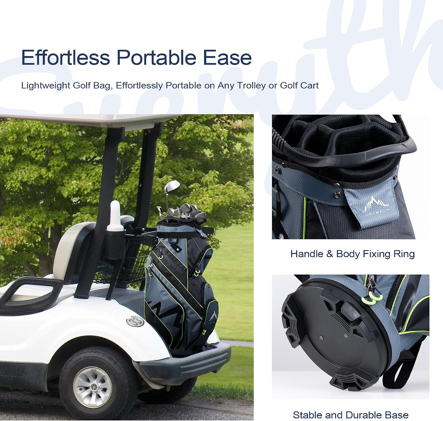 14-Way Golf Cart Bag with Organizer Divider | Full-Length Dividers, Rain Cover Included, Easy-Carry Handles, Club Organization, Cart Compatible