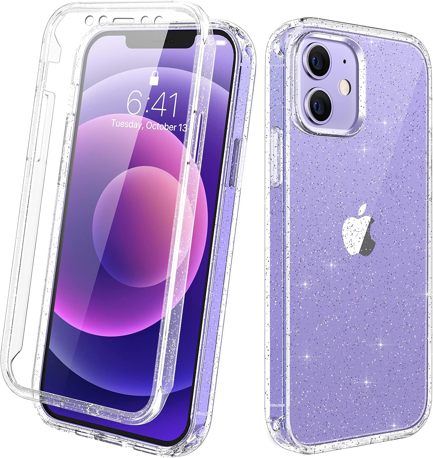 Diaclara Designed for iPhone 12 Mini Case, Full Body Rugged with Built-in Touch Sensitive Anti-Scratch Screen Protector