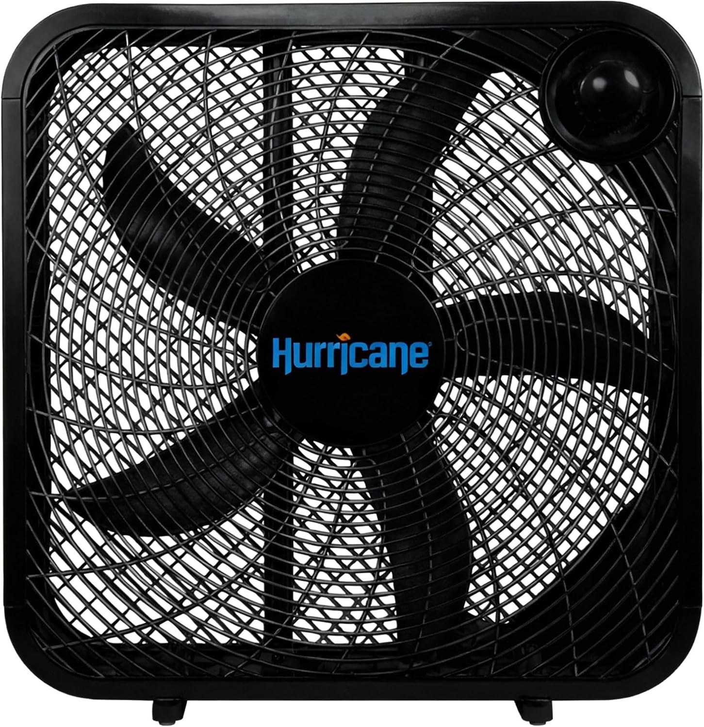 Hurricane Classic Floor Box Fan with 3 Speed Settings, White - 20in | Corded Portable Electric Air Cooling Unit w/ Powerful 2400 CFM Airflow for Home, Garage, Office, Bedroom & Basement
