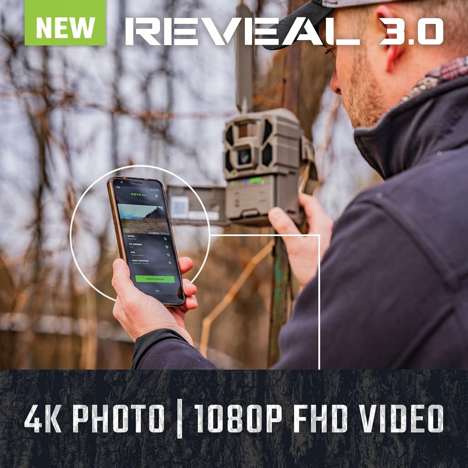 TACTACAM Reveal Pro 3.0 Cellular Trail Camera, Night Vision, GPS | 4G LTE, 4K HD photo, no-glow IR flash, optional SD card slot, extended battery life