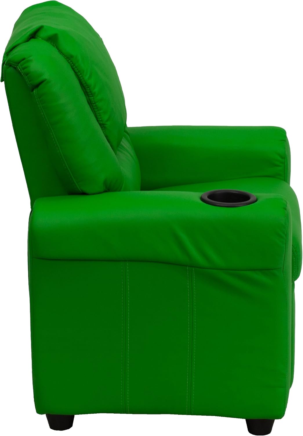 Flash Furniture Vana LeatherSoft Kids Recliner with Cup Holder, Headrest, and Safety Recline, Contemporary Reclining Chair for Kids, Supports up to 90 lbs., Brown | Manual Recline, Padded Seat and Back, Child-Friendly Design, Safety Recline Feature