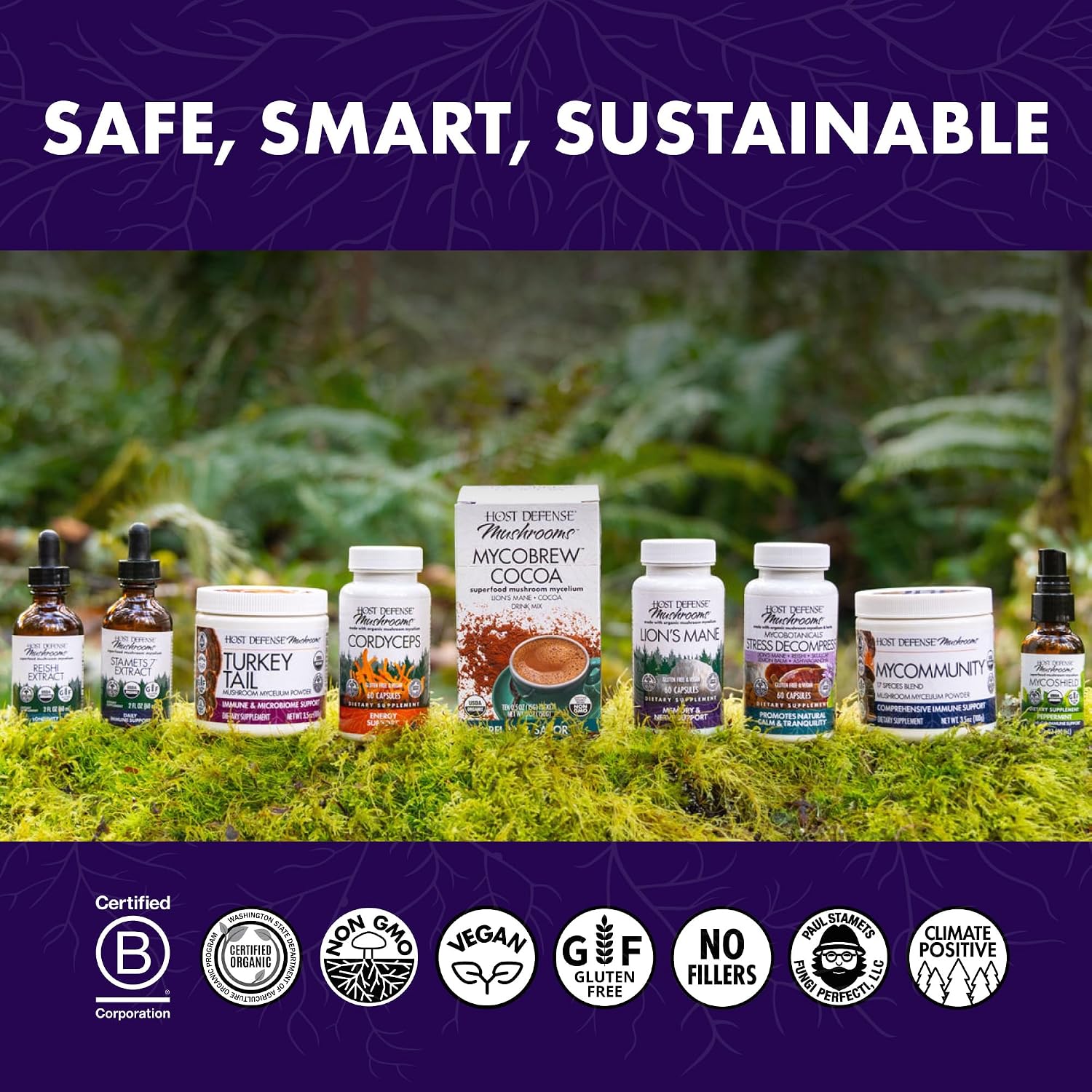 Host Defense Mushrooms Lion's Mane - Brain Health Support Supplement for Focus & Memory Function - Immune & Nervous System Support Supplement- 30 Capsules