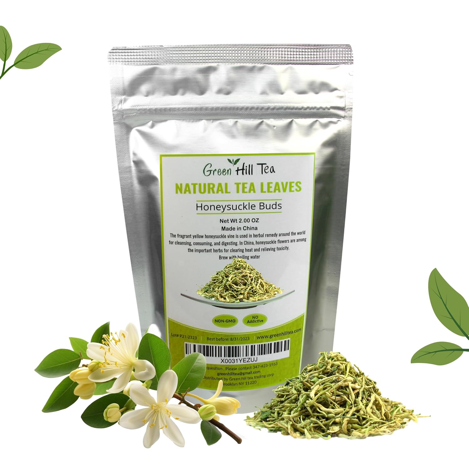Green Hill Tea Osmanthus Flower Dried – Premium– Fragrant Osmanthus Dried Flowers -Loose Leaf Tea – 100% Pure, Natural, Non-GMO – Great for Brewing, Baking & Infusions 4 OZ