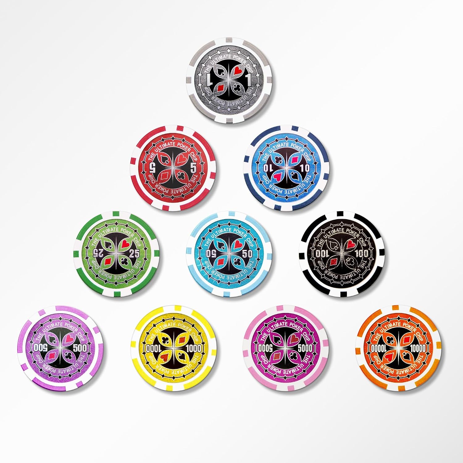 MRC 1000pcs Ultimate Laser Poker Chips Set with Acrylic Case Custom Build